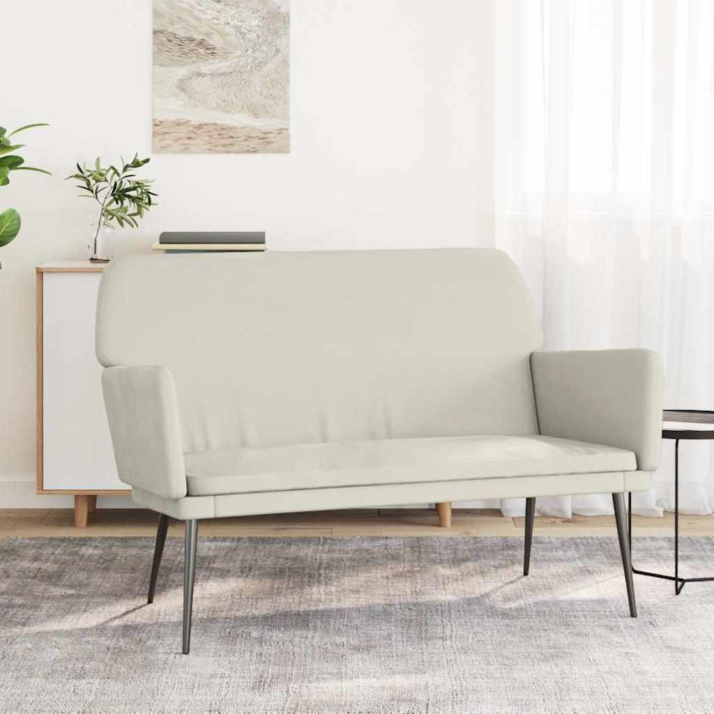 vidaXL Sitzbank Creme 108x79x79 cm Samt