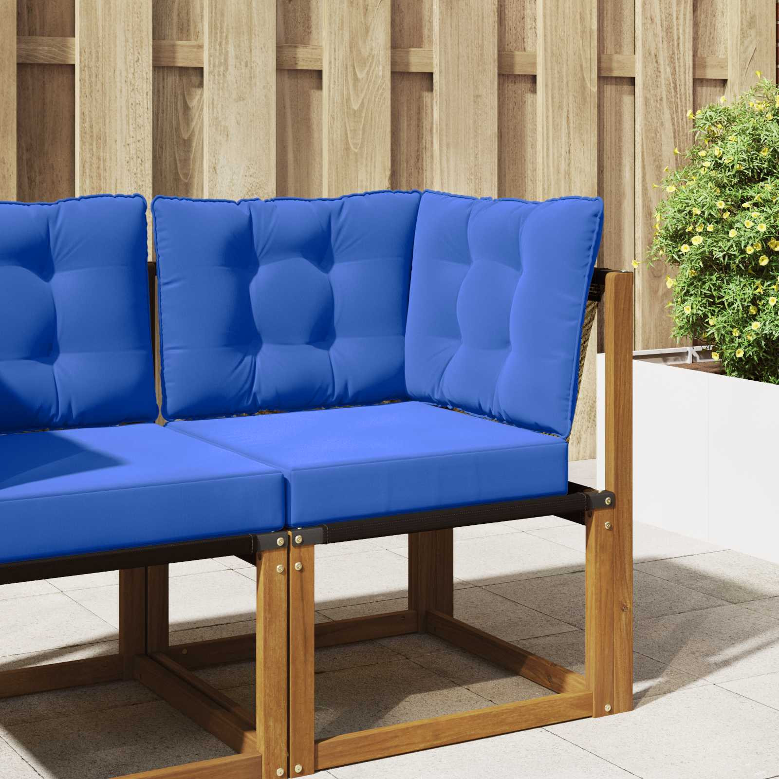 vidaXL Sofakissen für draußen Polyester Königsblau 60 x 40 x 10 cm