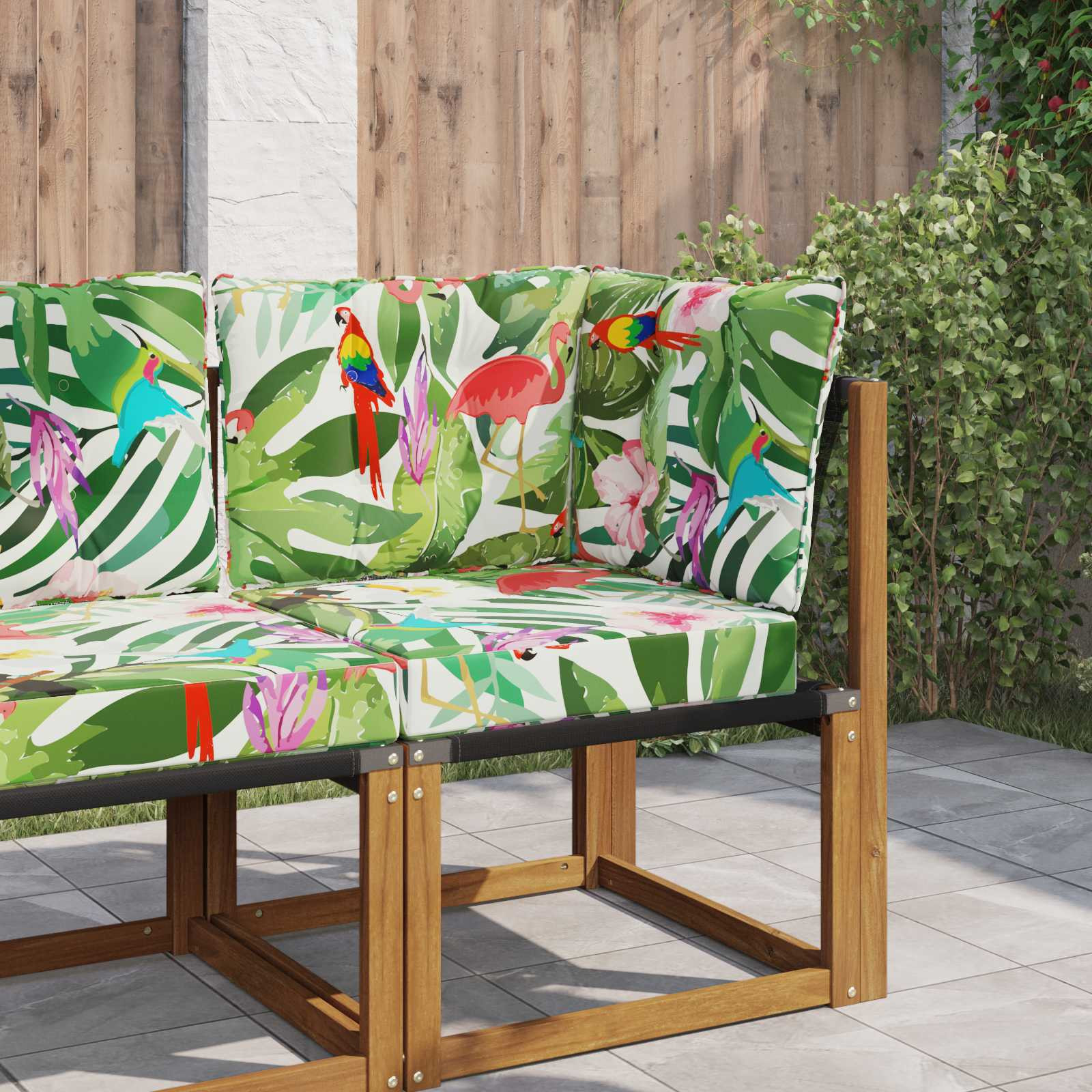 vidaXL Sofakissen für draußen Polyester Bunt 60 x 40 x 10 cm