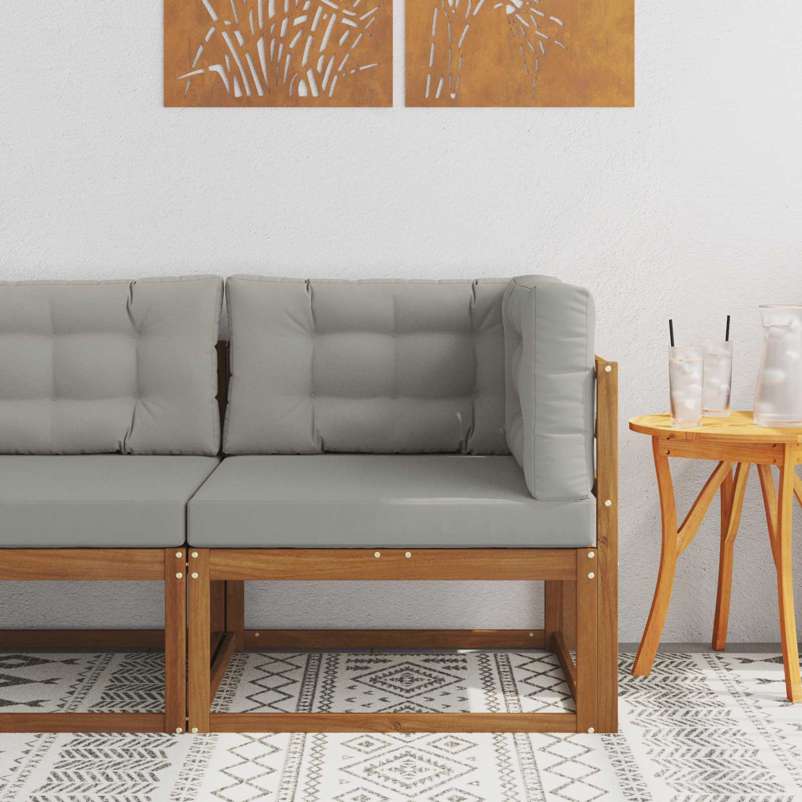 vidaXL Outdoor Ecksofa Natur