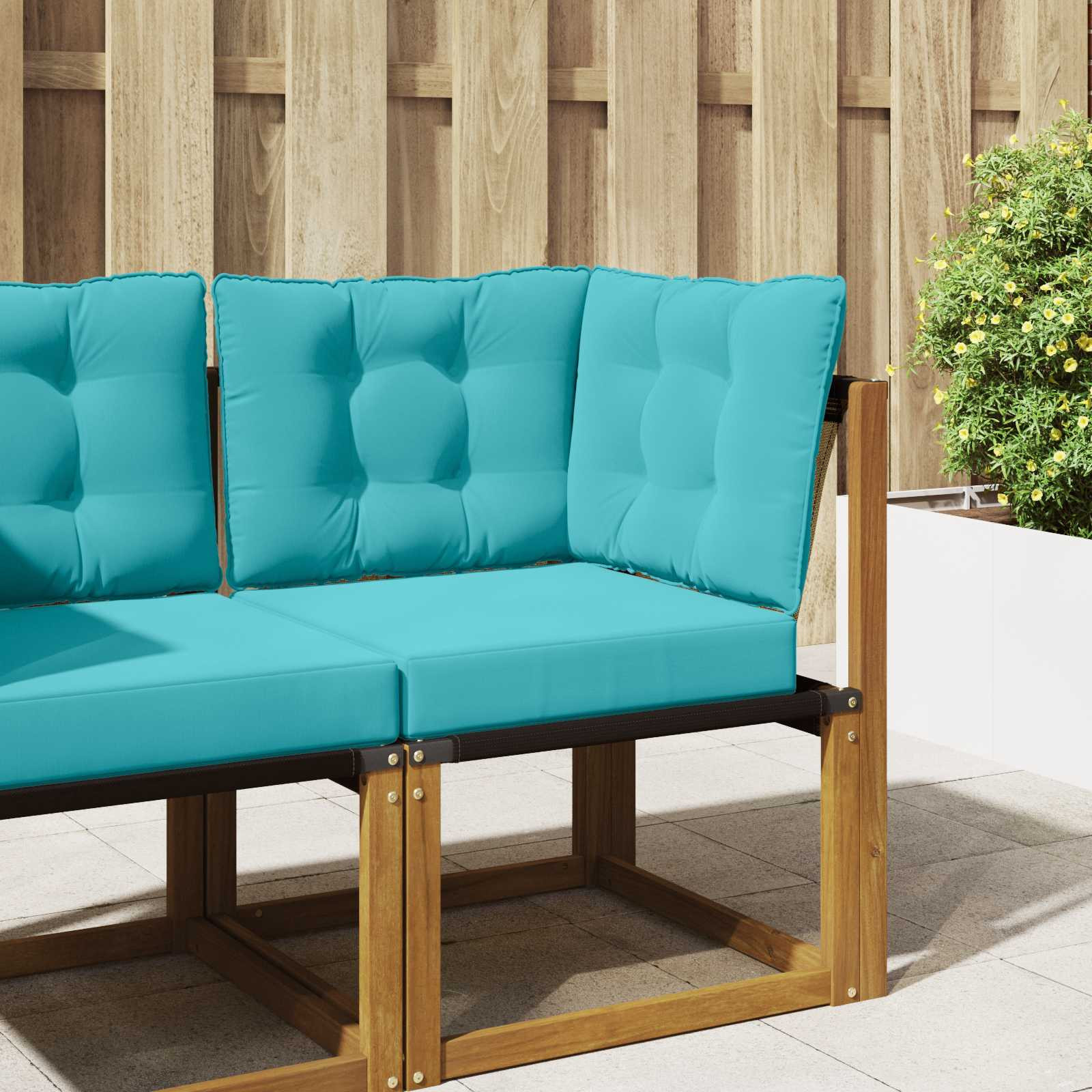 vidaXL Sofakissen für draußen Polyester Türkis 60 x 40 x 10 cm