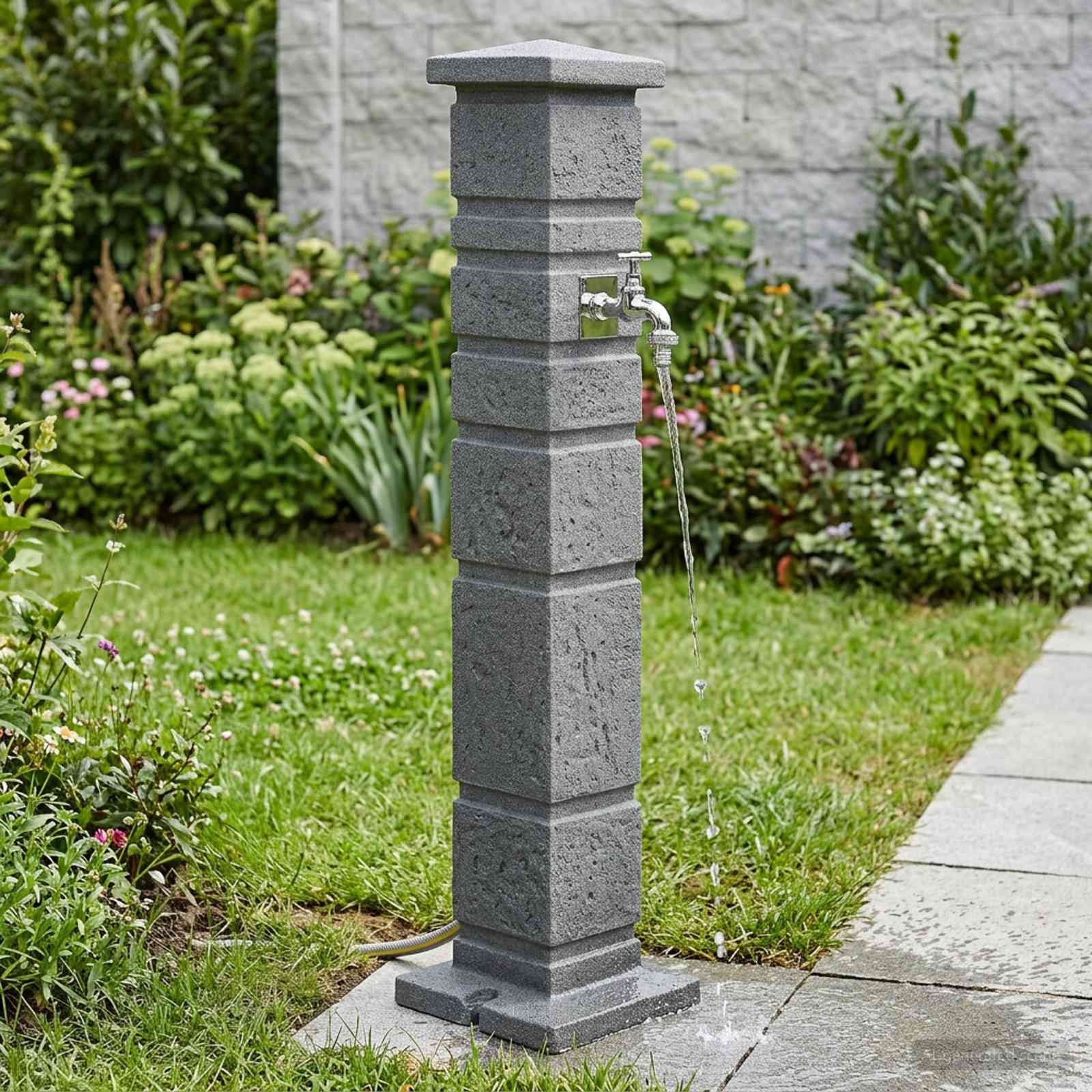 vidaXL Garten-Tanker Anthrazit 26 x 26 x 101 cm PE