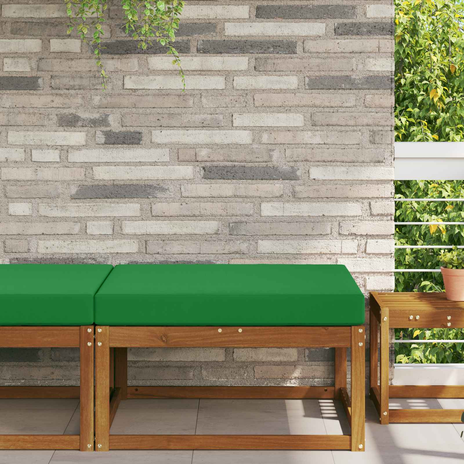 vidaXL Sofakissen für draußen Grün 80 x 80 x 8 cm Polyester
