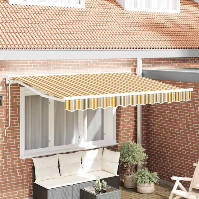 vidaXL Markisenrahmen Gelb und Grau 250 x 200 cm
