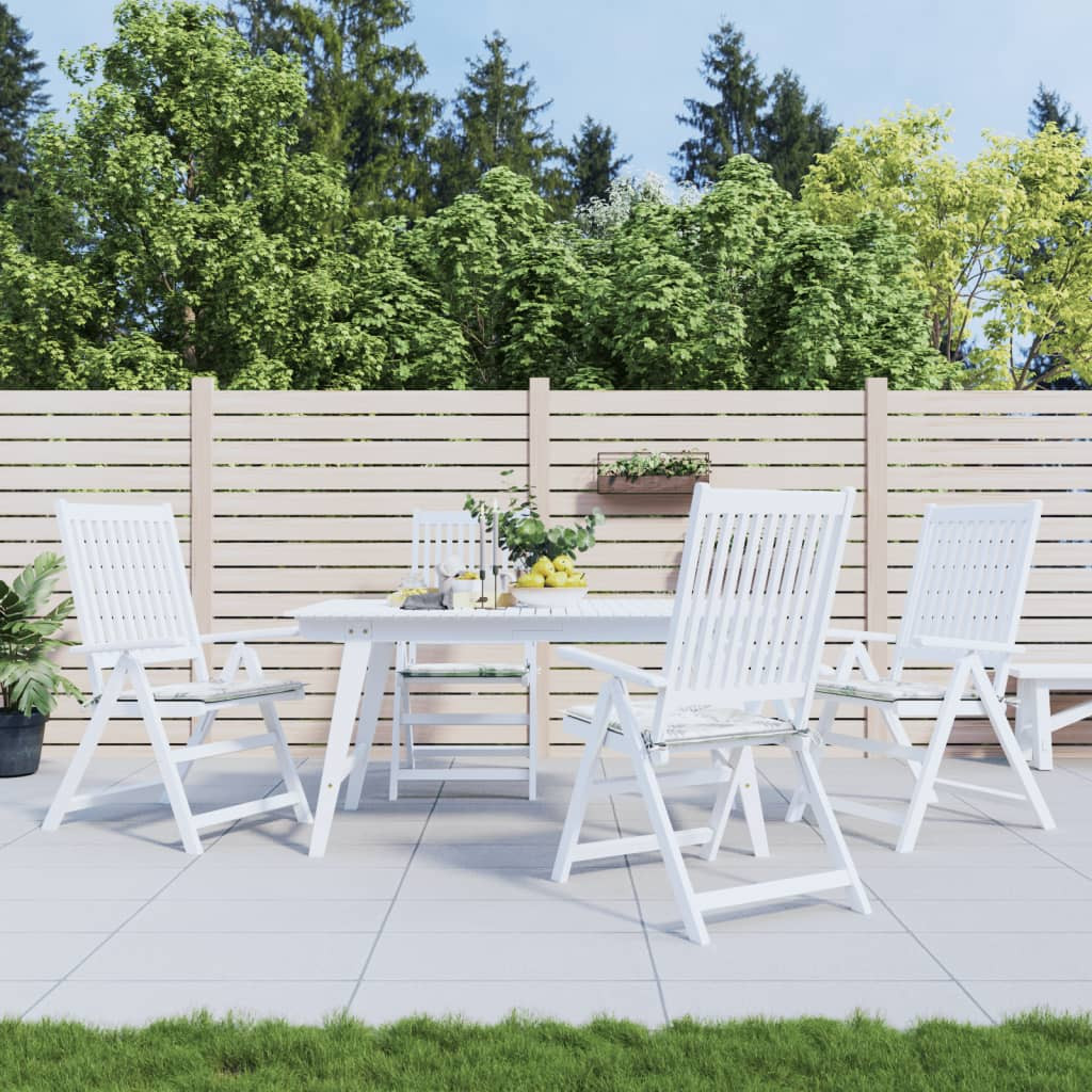 vidaXL Stuhlkissen 4 Stk. Blattmuster 40x40x4 cm Stoff