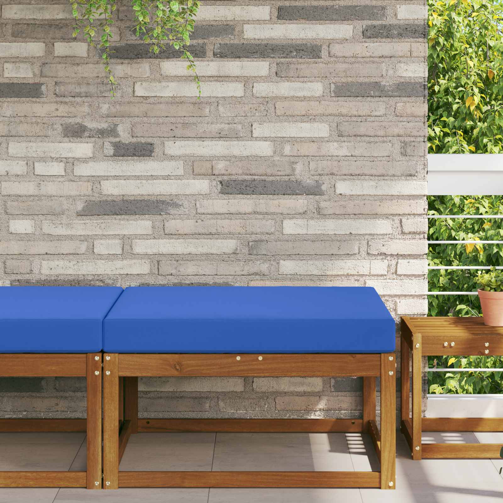 vidaXL Sofakissen für draußen Königsblau 80 x 80 x 8 cm Polyester