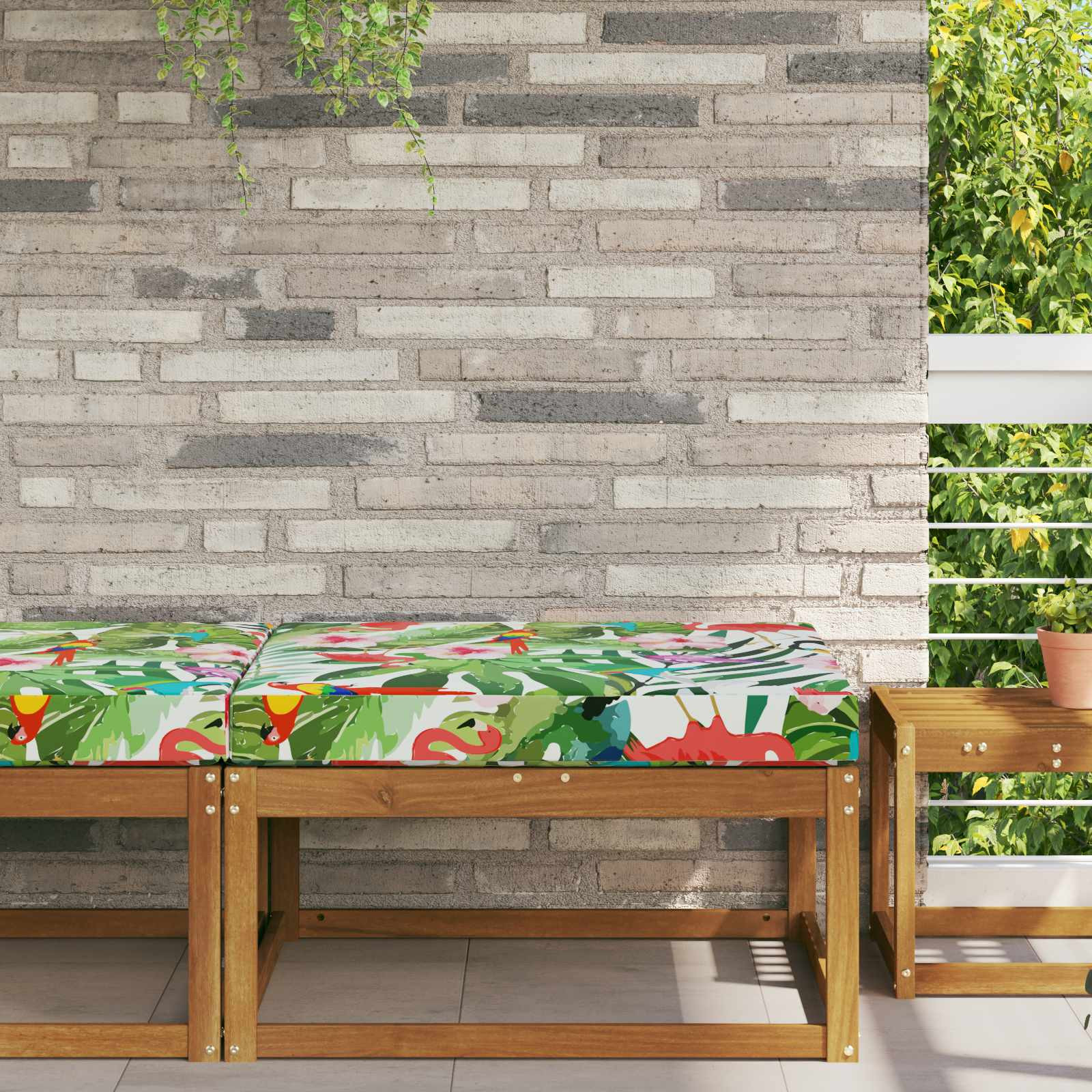 vidaXL Sofakissen für draußen Bunt 80 x 80 x 8 cm Polyester