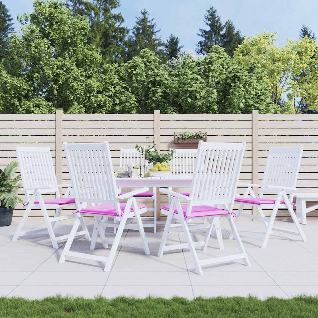 vidaXL Gartenstuhl-Kissen 6 Stk. Rosa 50x50x4 cm Stoff