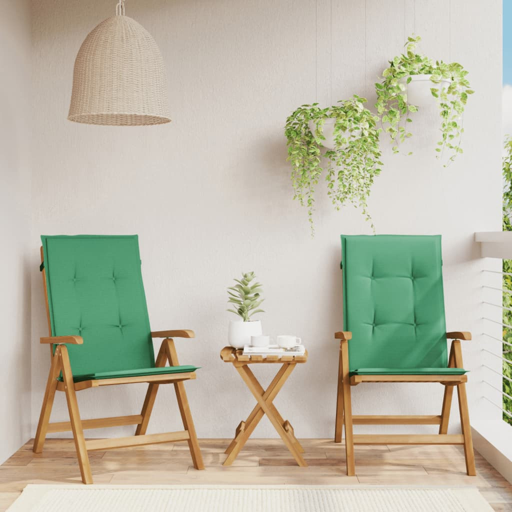 vidaXL Gartenstühle mit Kissen 2 Stk. Massivholz Teak