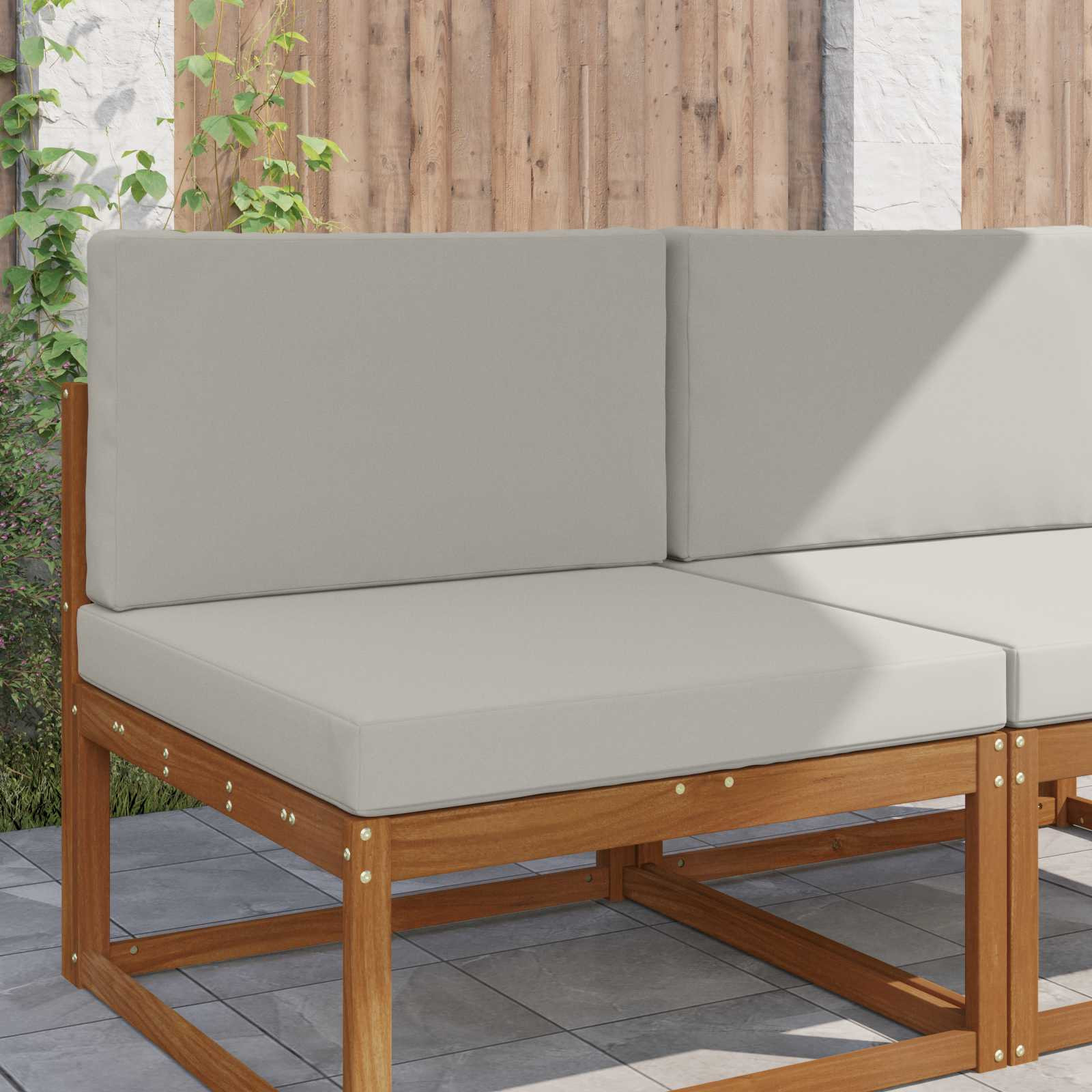 vidaXL Sofakissen für draußen 2 pcs Grau Polyester