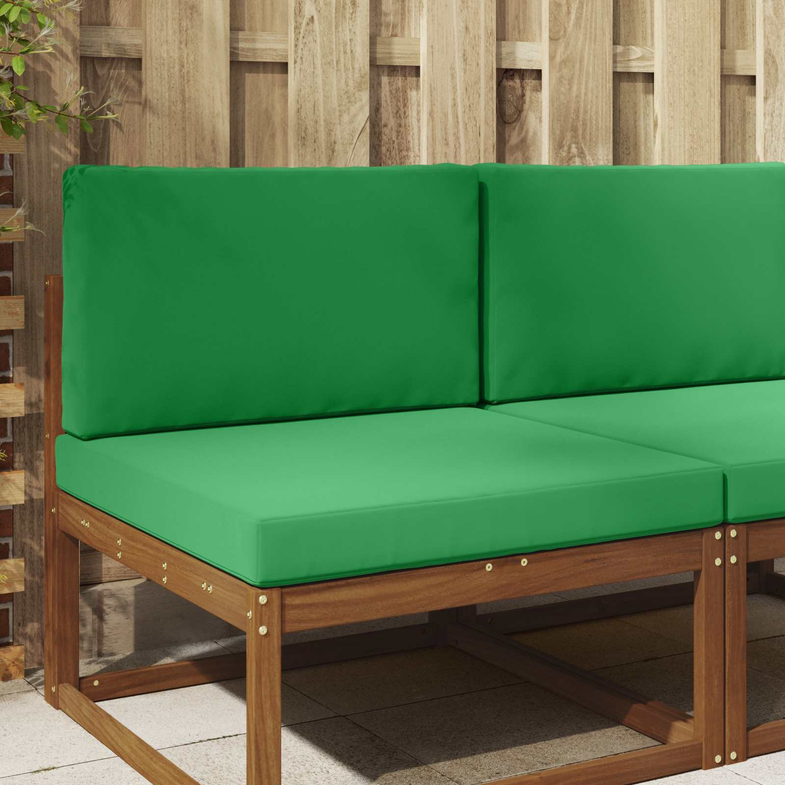 vidaXL Sofakissen für draußen 2 pcs Grün Polyester
