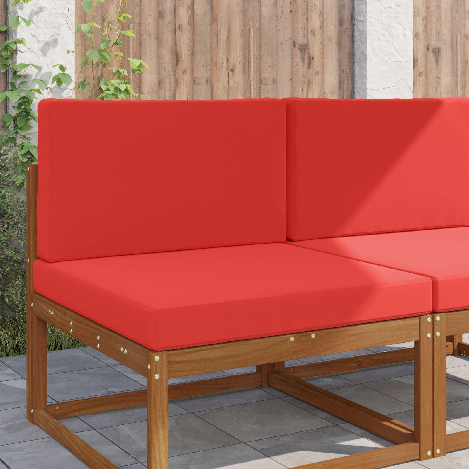 vidaXL Sofakissen für draußen 2 pcs Rot Polyester