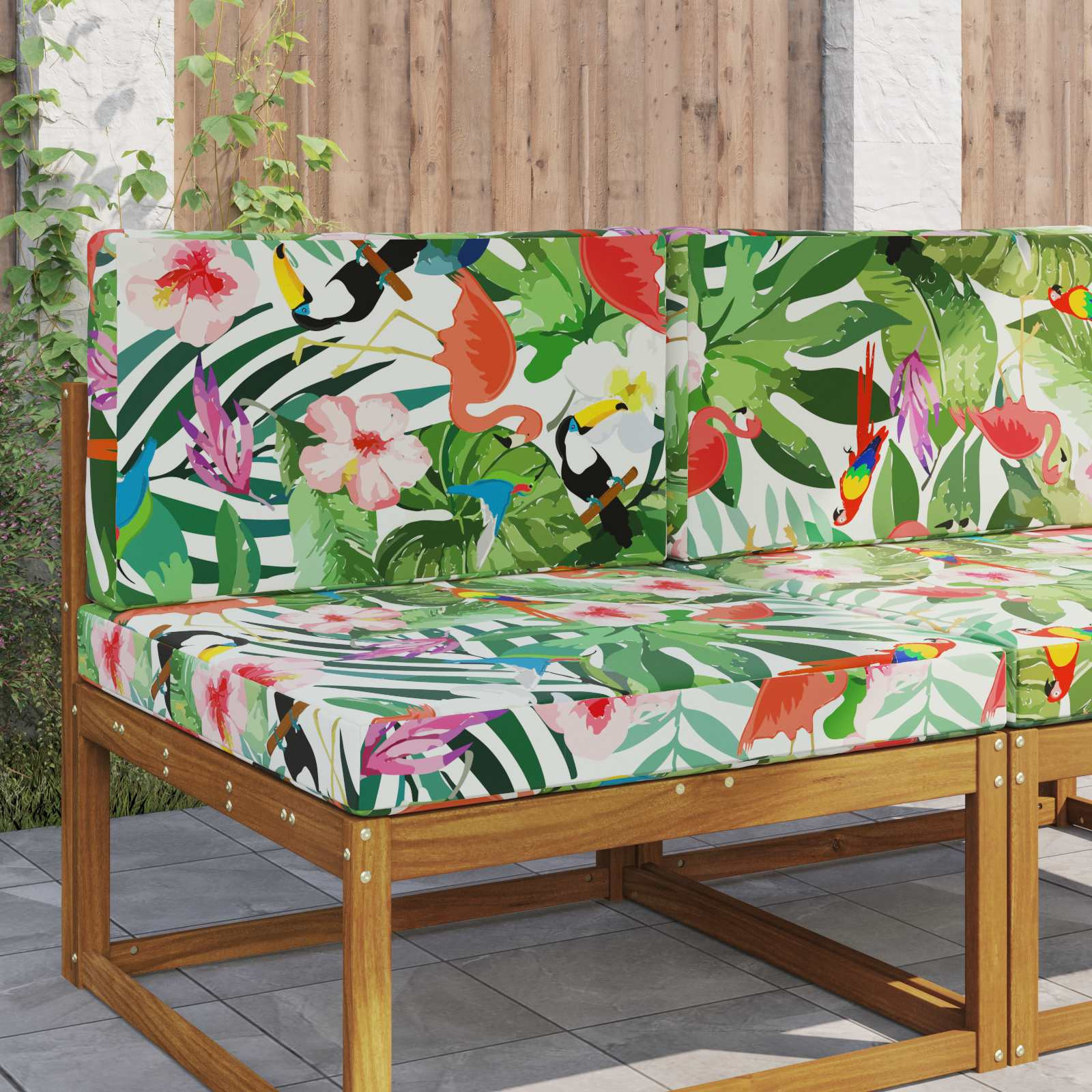 vidaXL Sofakissen für draußen 2 pcs Bunt Polyester