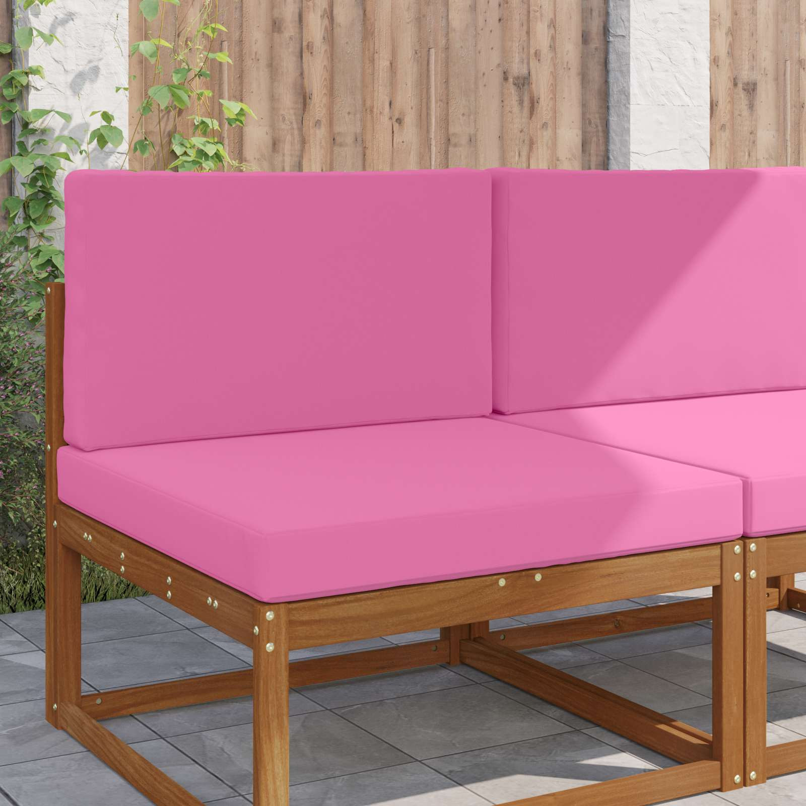 vidaXL Sofakissen für draußen 2 pcs Rosa Polyester