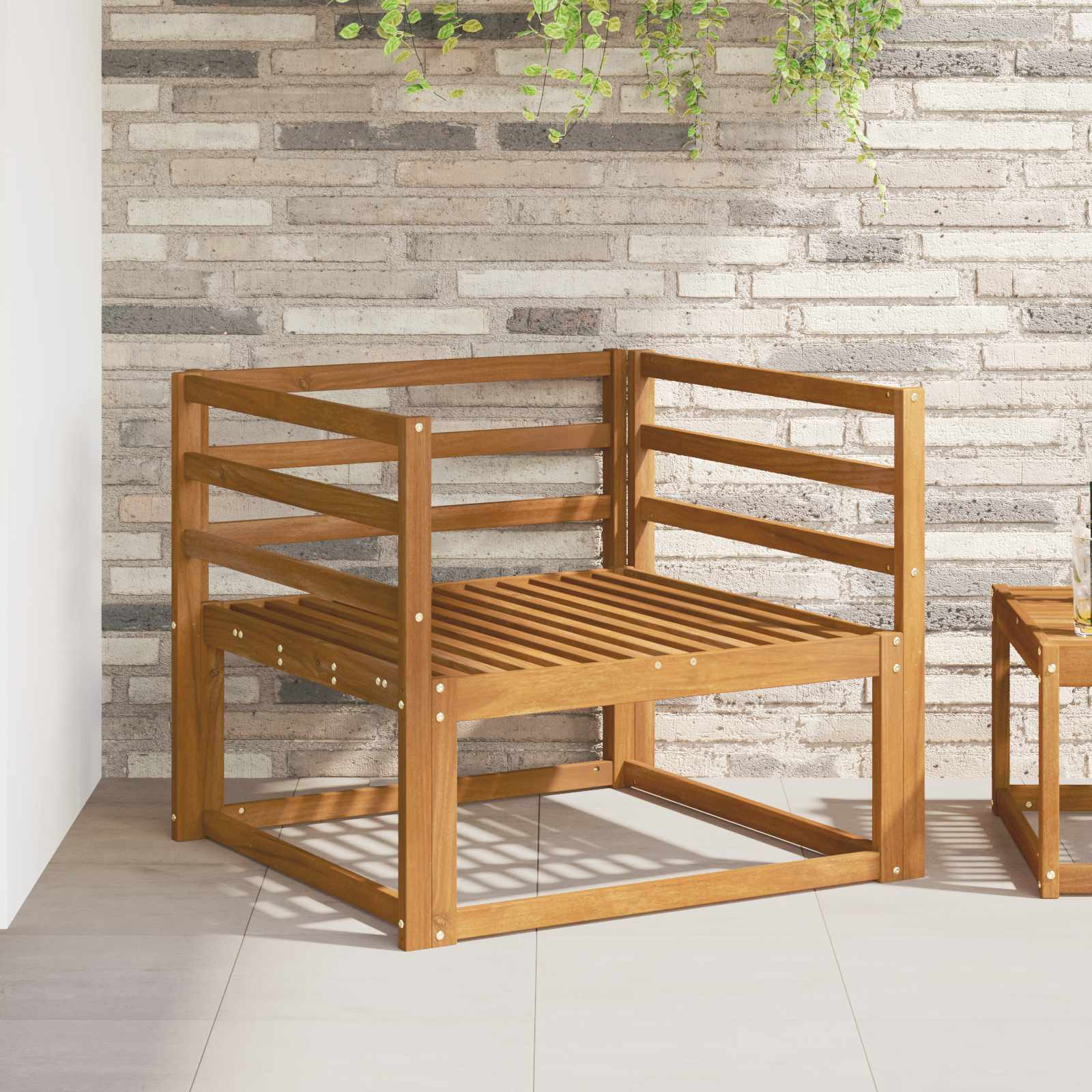 vidaXL Armlehne 2 pcs Natur 79 x 4 x 73 cm Massivholz Akazie
