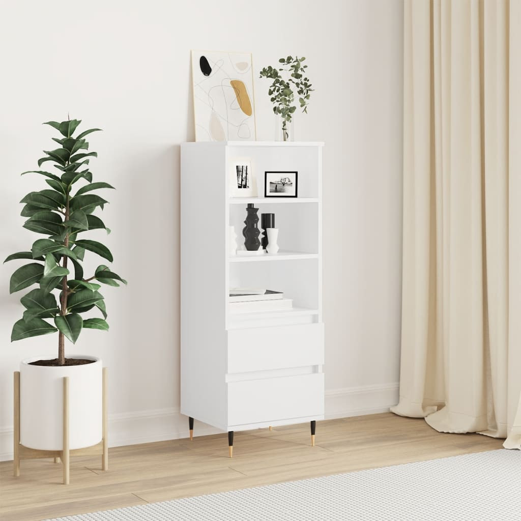 vidaXL Highboard Weiß 40x36x110 cm Holzwerkstoff