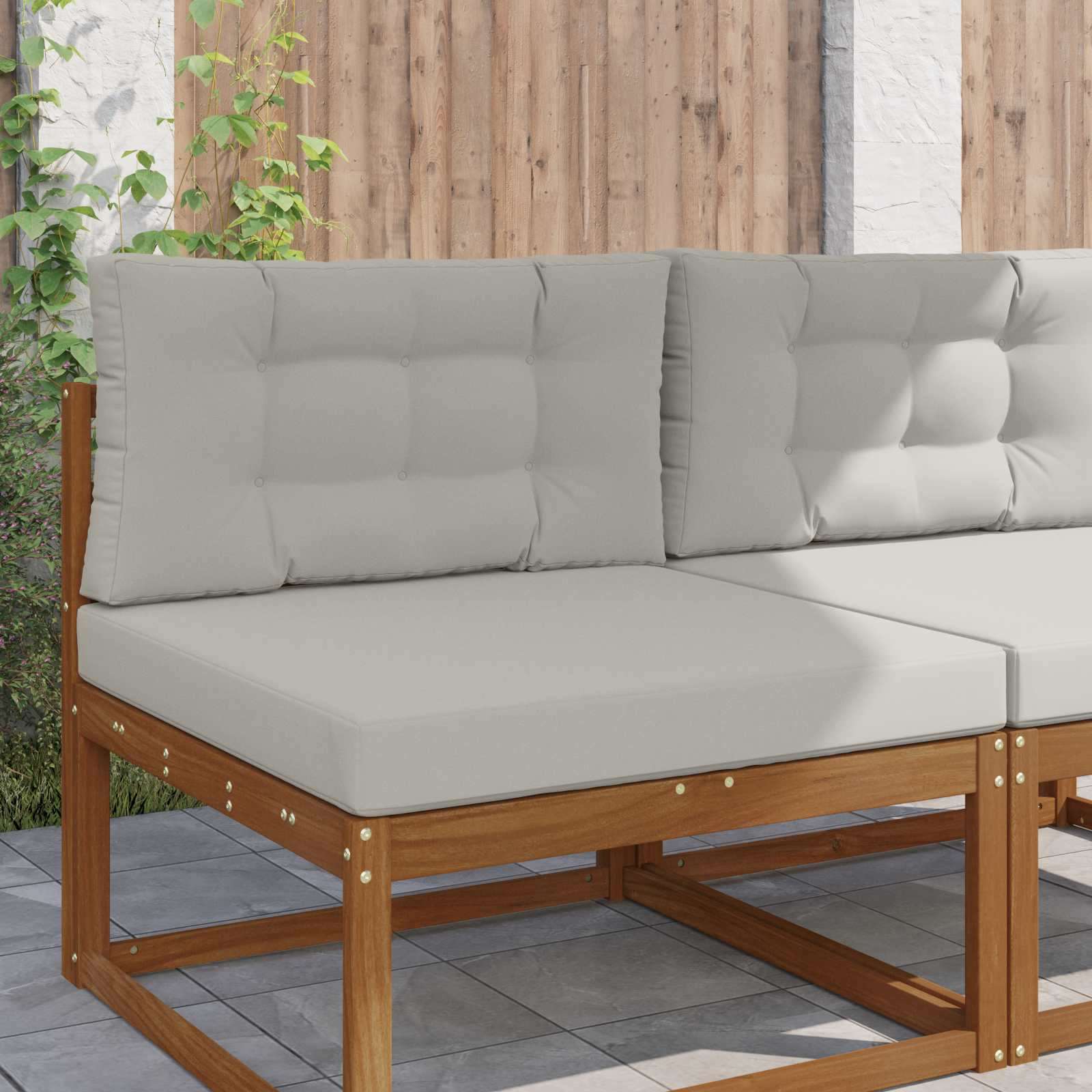 vidaXL Sofakissen für draußen 2 pcs Grau Polyester