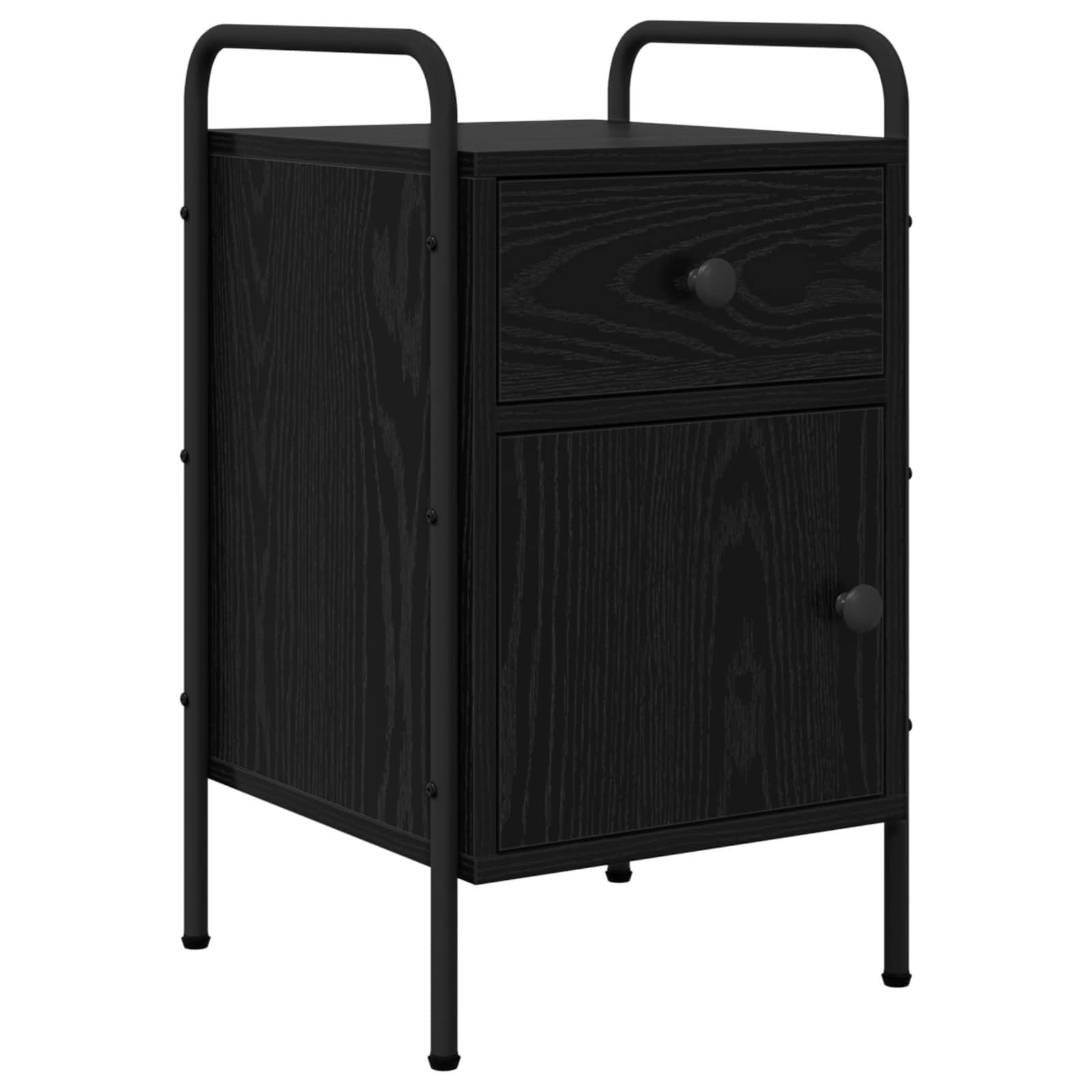 vidaXL Nachttisch Schwarze Eiche 35 x 36,5 x 61 cm Holzwerkstoff