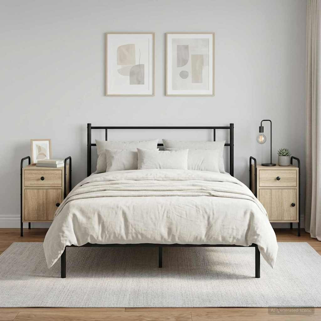 vidaXL Nachttisch 2 Stk. Sonoma-Eiche 35 x 36,5 x 61 cm Holzwerkstoff