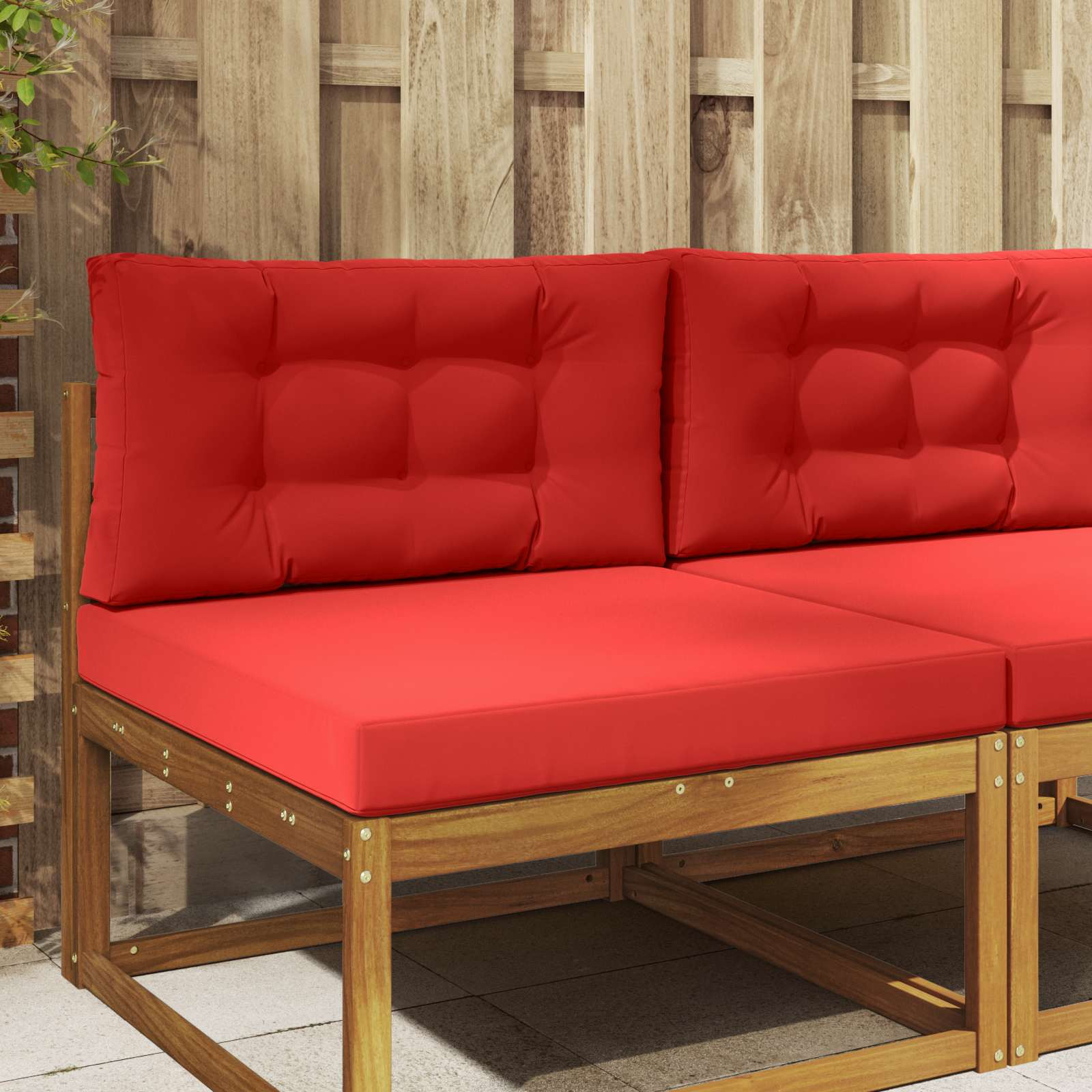 vidaXL Sofakissen für draußen 2 pcs Rot Polyester