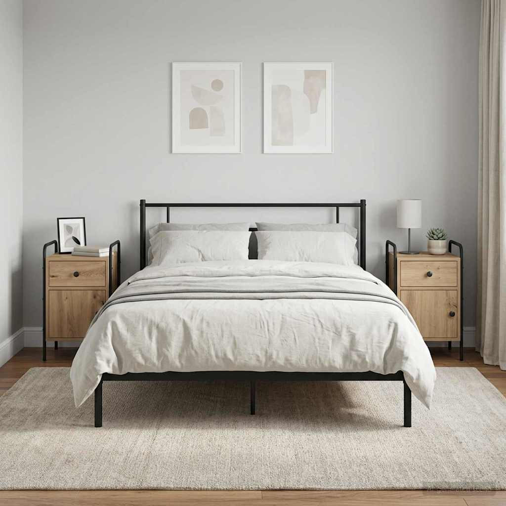 vidaXL Nachttisch 2 Stk. Artisan-Eiche 35 x 36,5 x 61 cm Holzwerkstoff