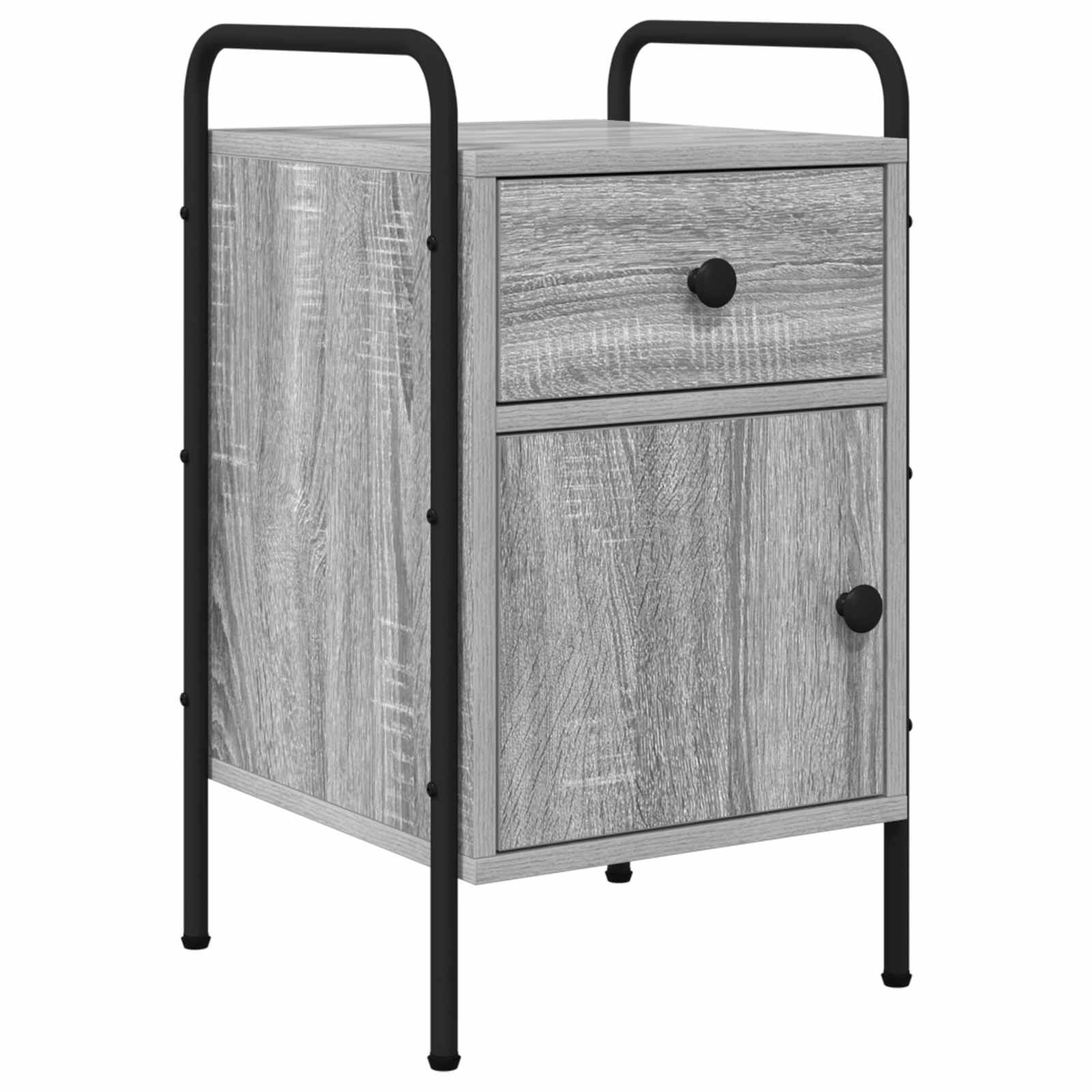 vidaXL Nachttisch Grau Sonoma 35 x 36,5 x 61 cm Holzwerkstoff