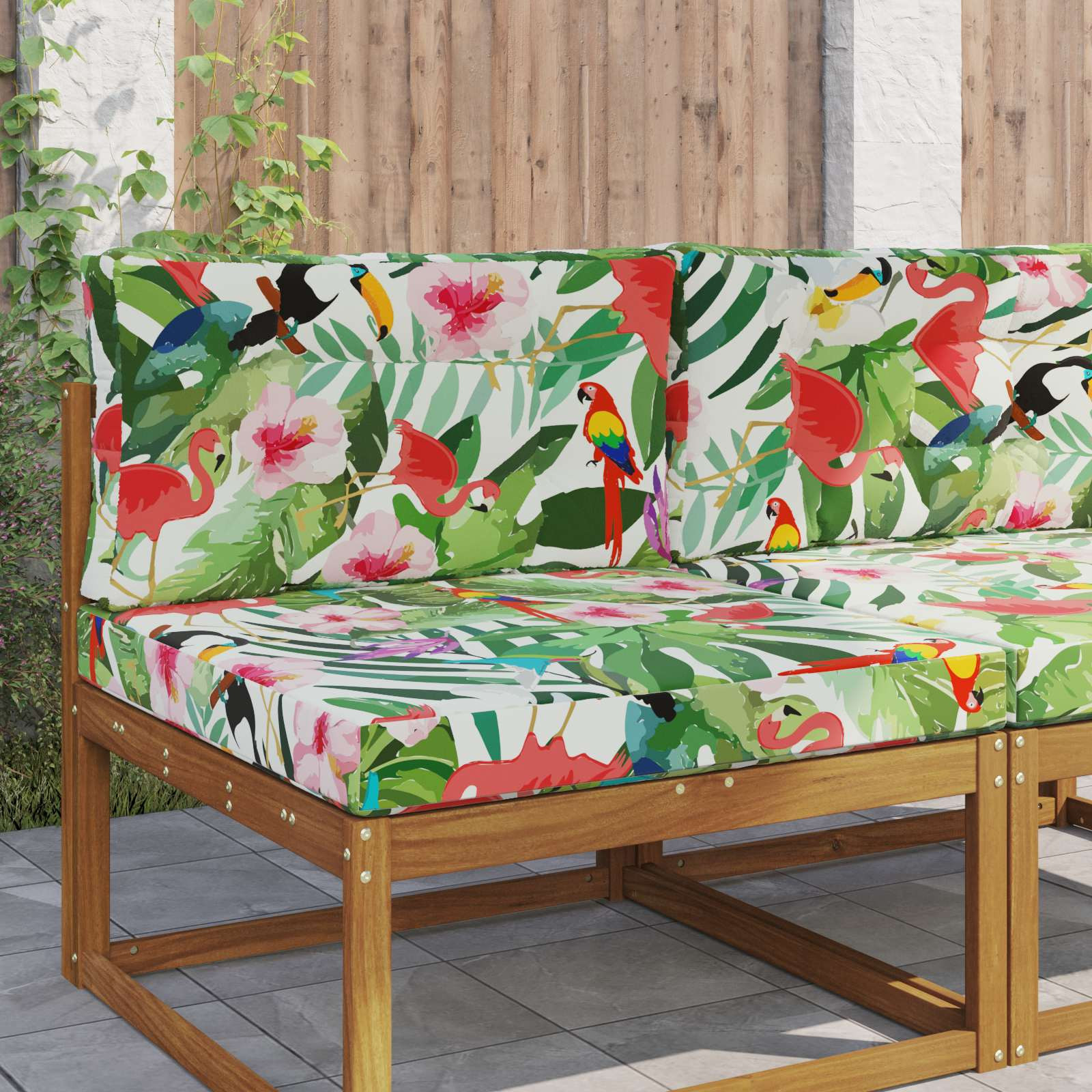 vidaXL Sofakissen für draußen 2 pcs Bunt Polyester