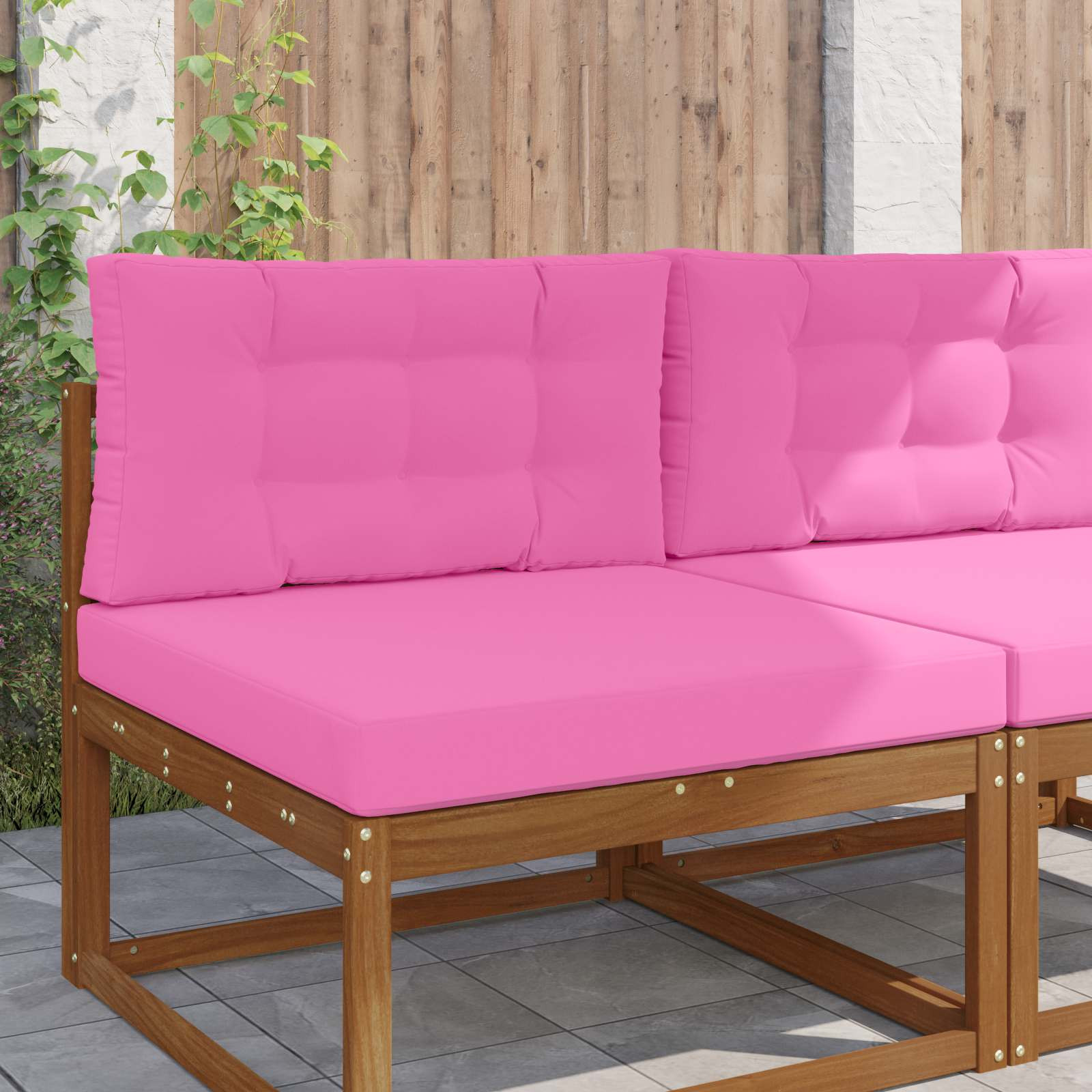vidaXL Sofakissen für draußen 2 pcs Rosa Polyester