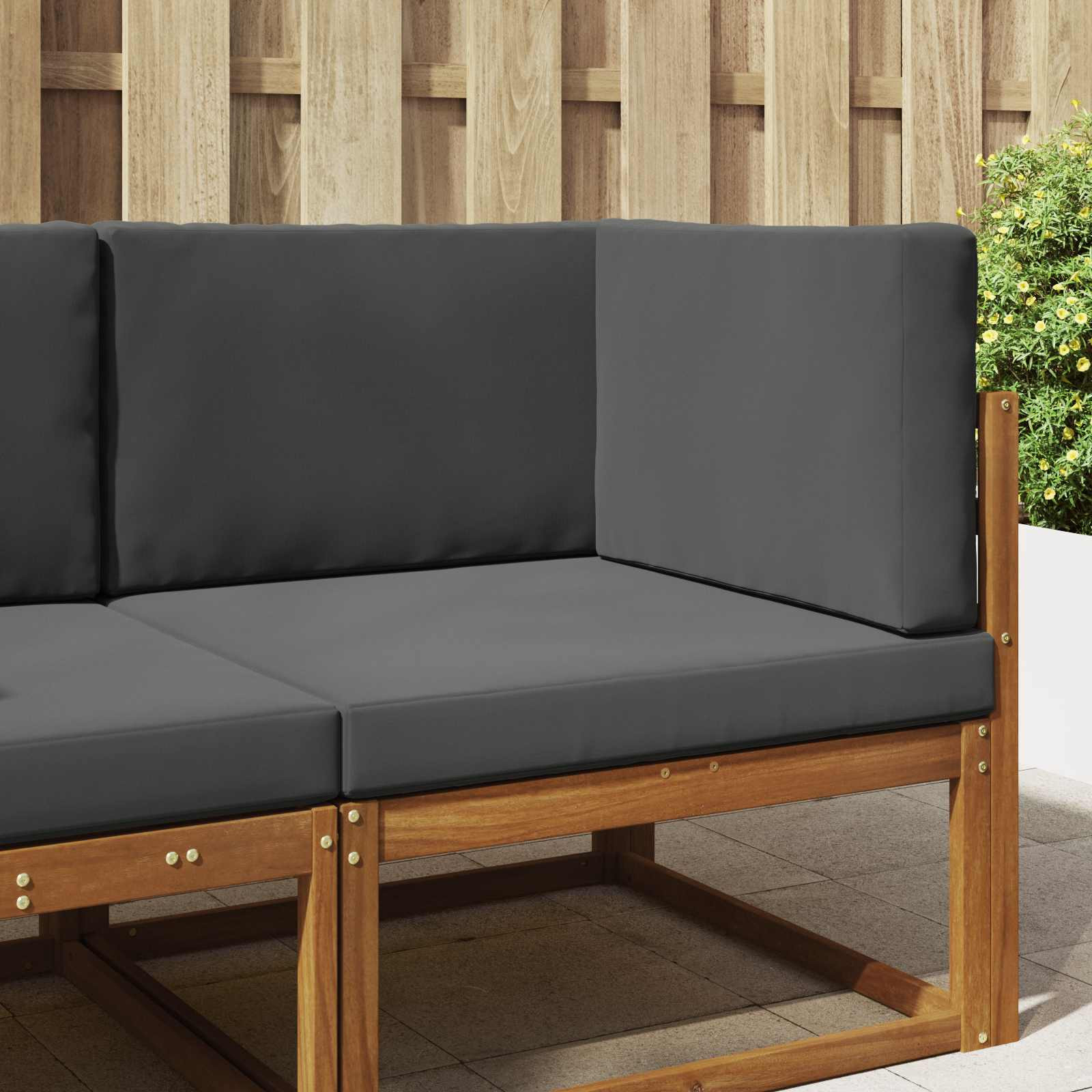 vidaXL Sofakissen für draußen 3 pcs Anthrazit Polyester