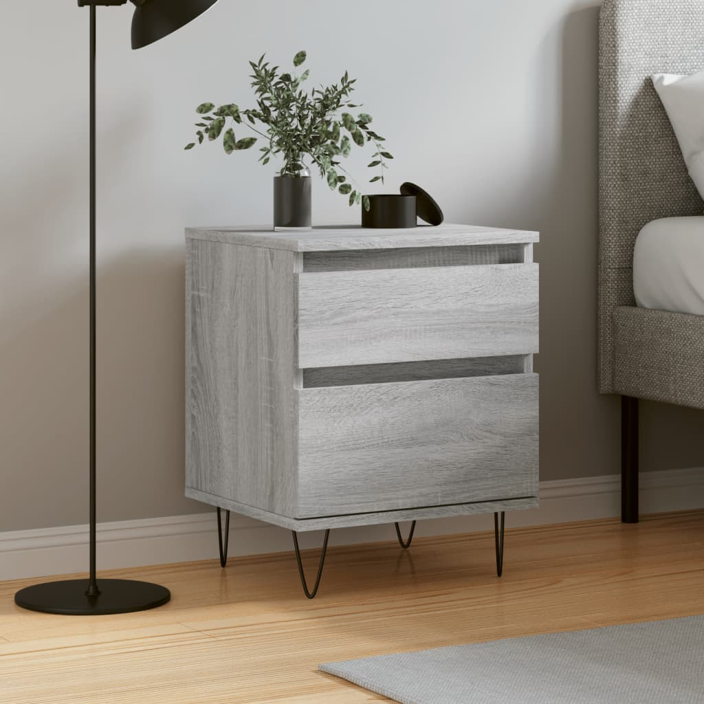 vidaXL Nachttisch Grau Sonoma 40x35x50 cm Holzwerkstoff
