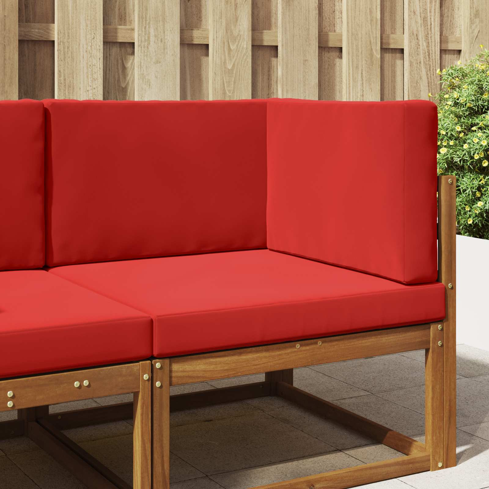 vidaXL Sofakissen für draußen 3 pcs Rot Polyester