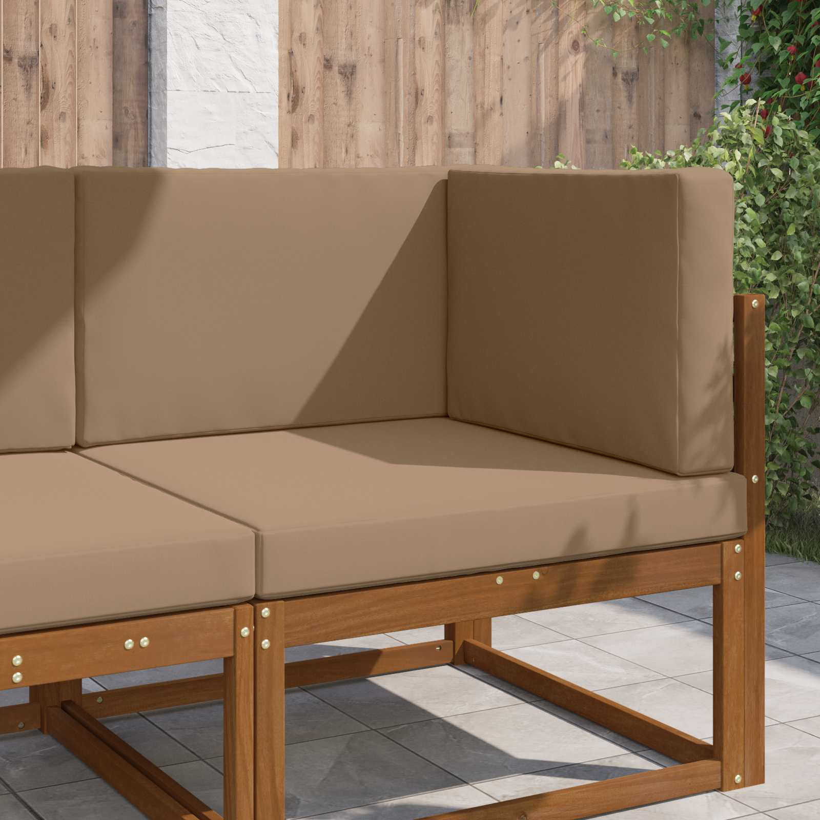 vidaXL Sofakissen für draußen 3 pcs Taupe Polyester