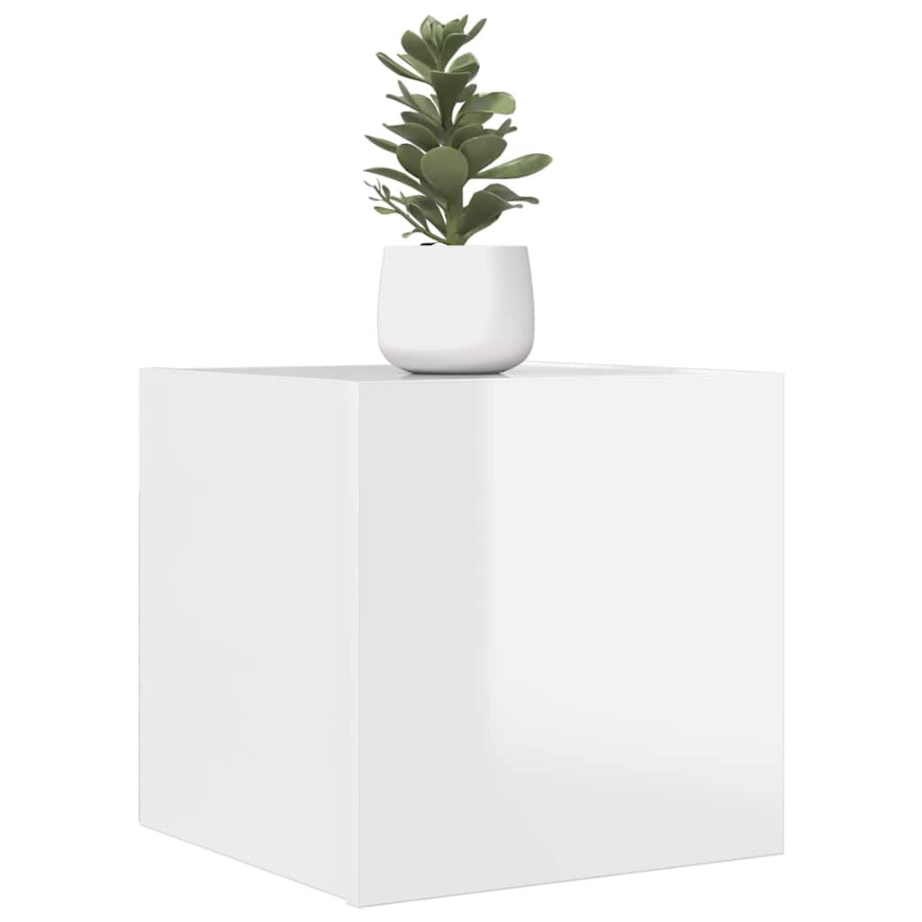 vidaXL TV-Wandschränke 4 Stk. Hochglanz-Weiß 30,5x30x30 cm