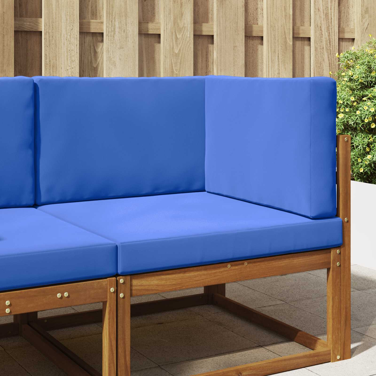 vidaXL Sofakissen für draußen 3 pcs Königsblau Polyester