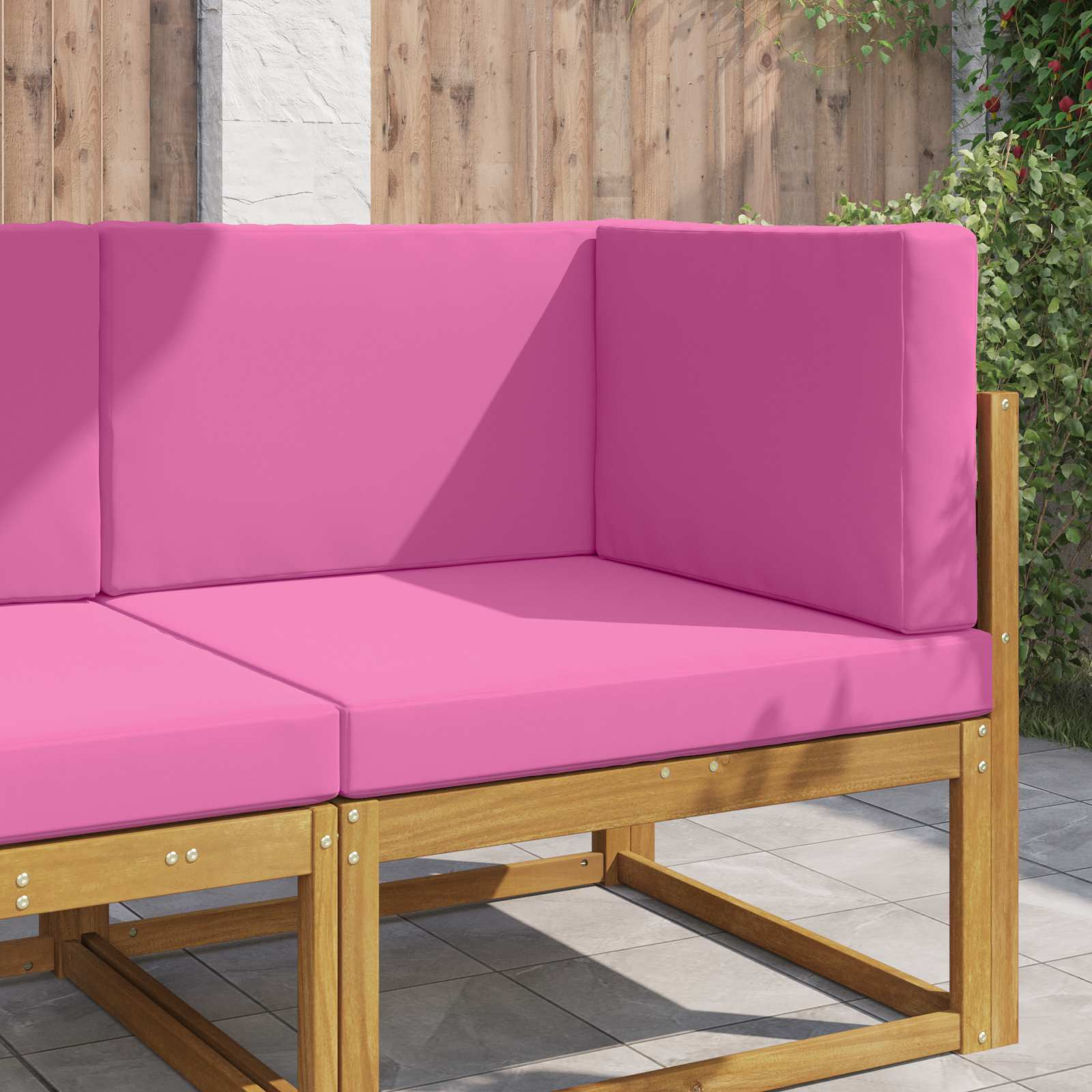 vidaXL Sofakissen für draußen 3 pcs Rosa Polyester