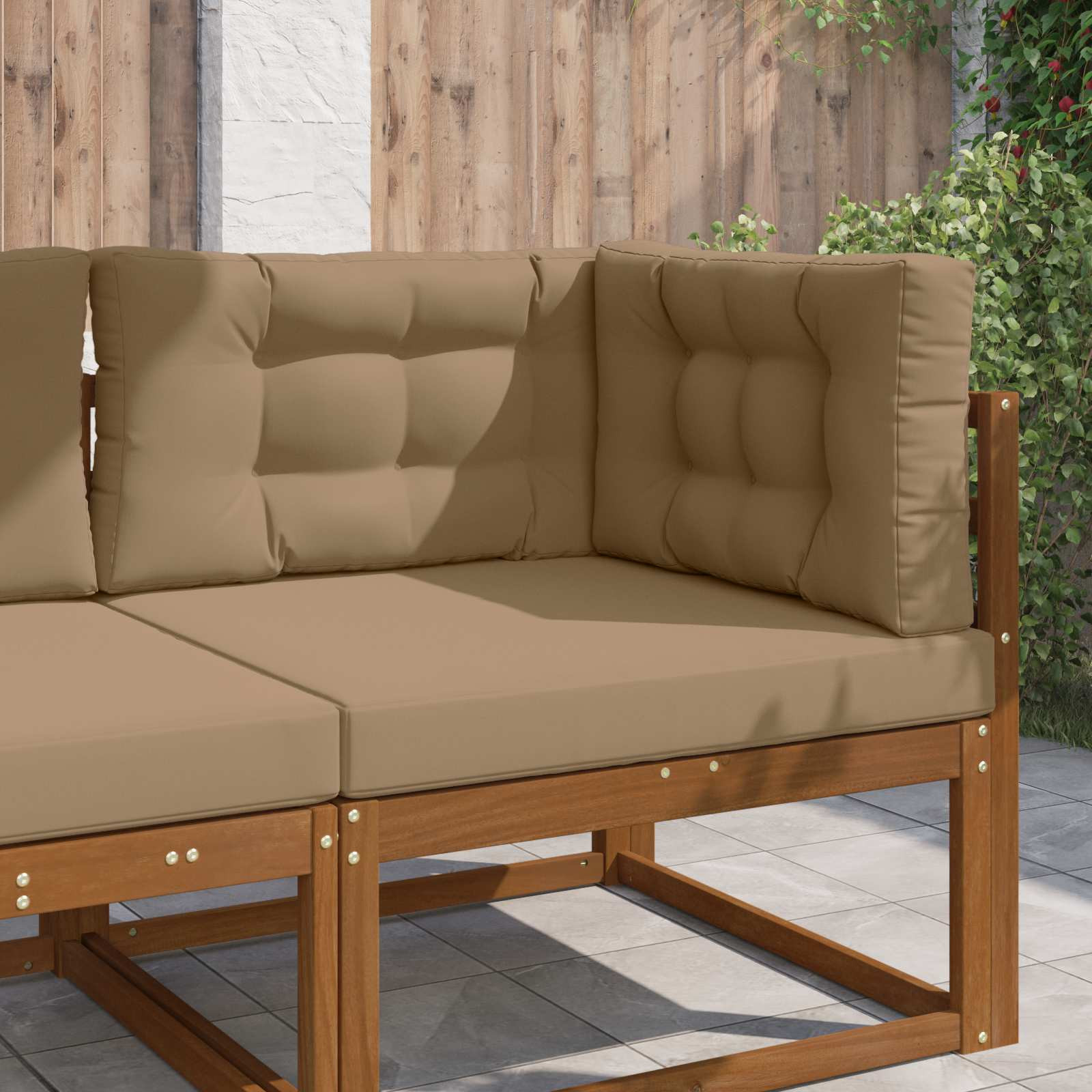 vidaXL Sofakissen für draußen 3 pcs Taupe Polyester