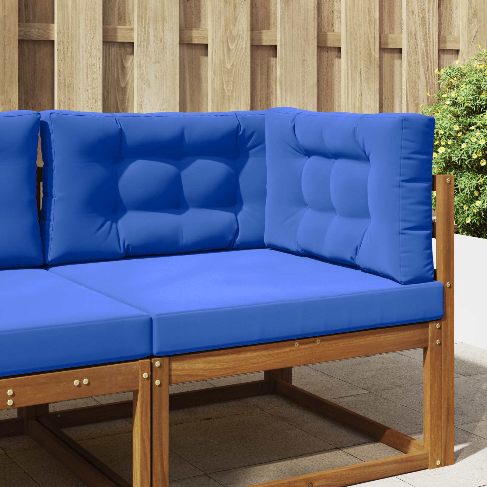 vidaXL Sofakissen für draußen 3 pcs Königsblau Polyester