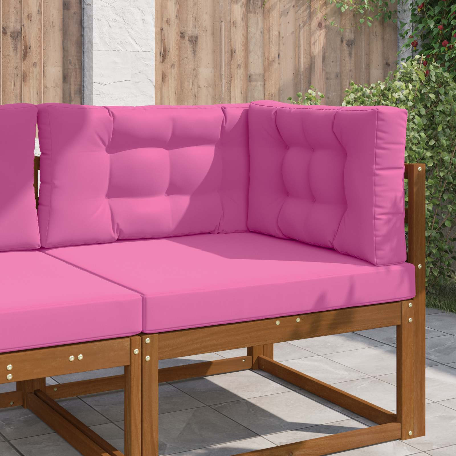 vidaXL Sofakissen für draußen 3 pcs Rosa Polyester