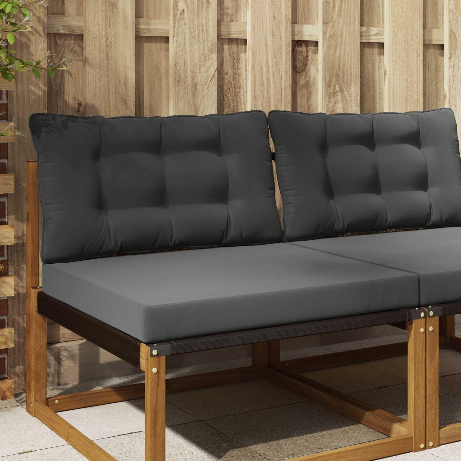 vidaXL Sofakissen für draußen Polyester Anthrazit 80 x 68,5 x 8 cm