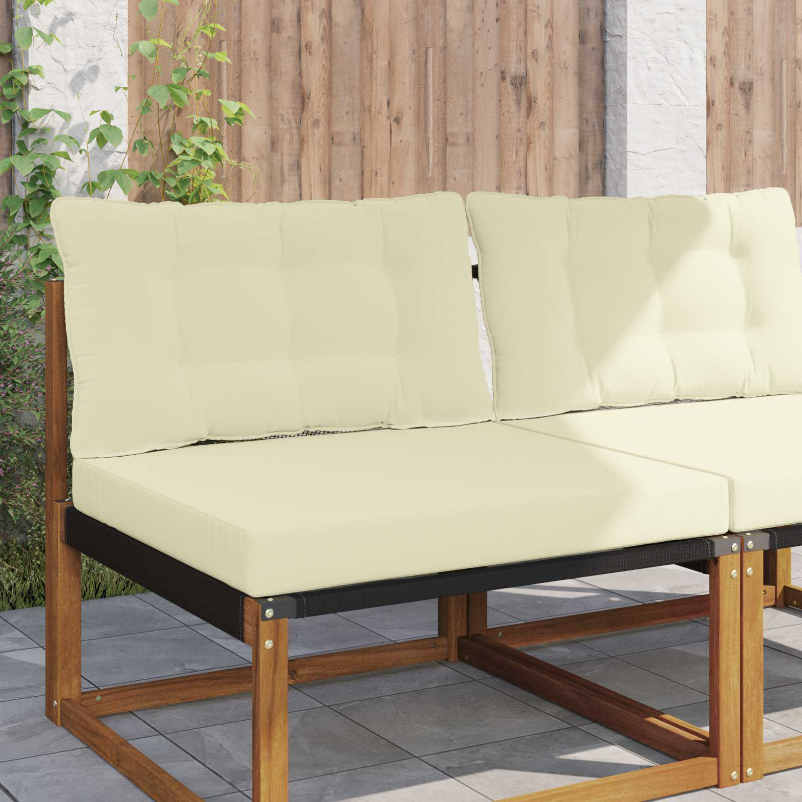 vidaXL Sofakissen für draußen Polyester Creme 80 x 68,5 x 8 cm