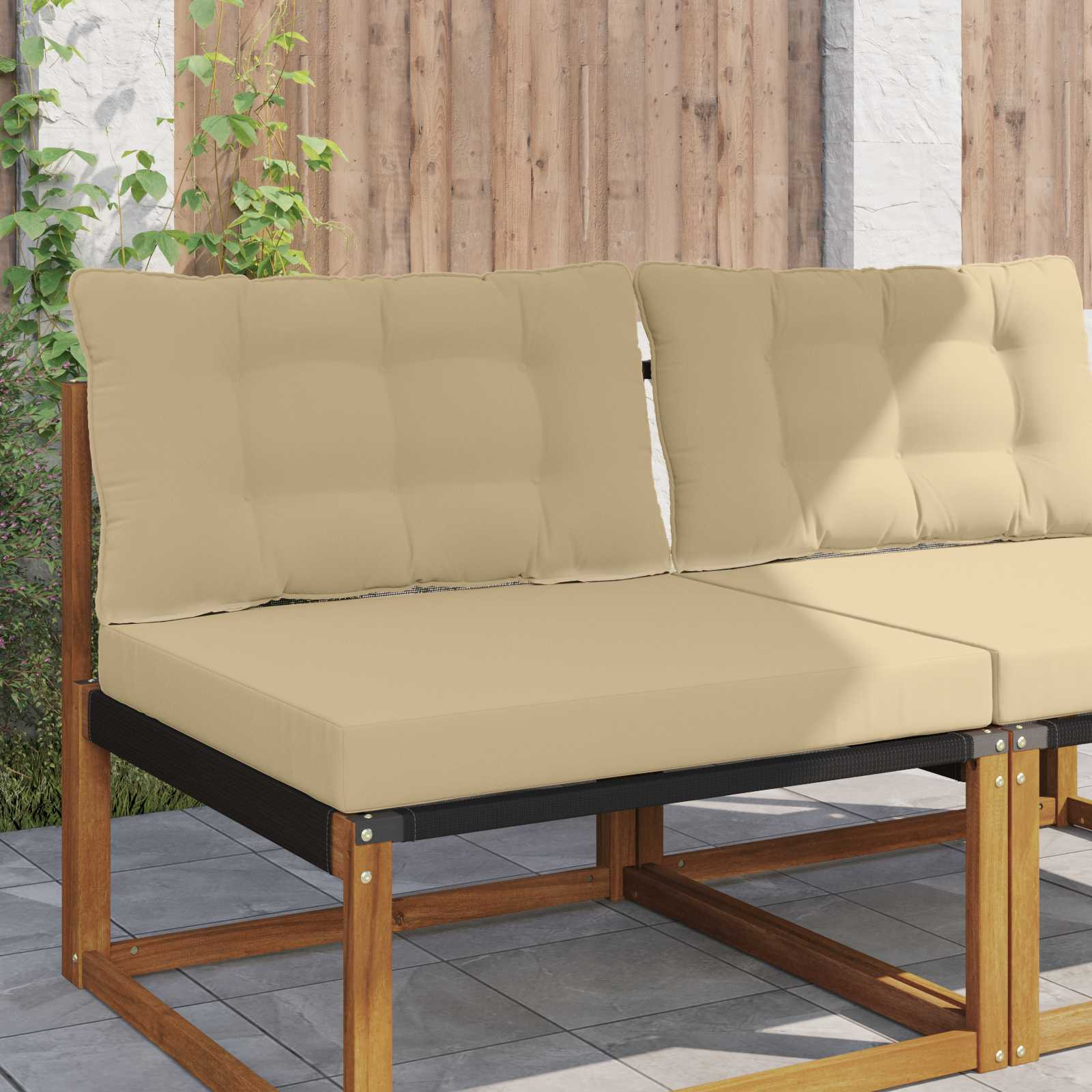vidaXL Sofakissen für draußen Polyester Beige 80 x 68,5 x 8 cm