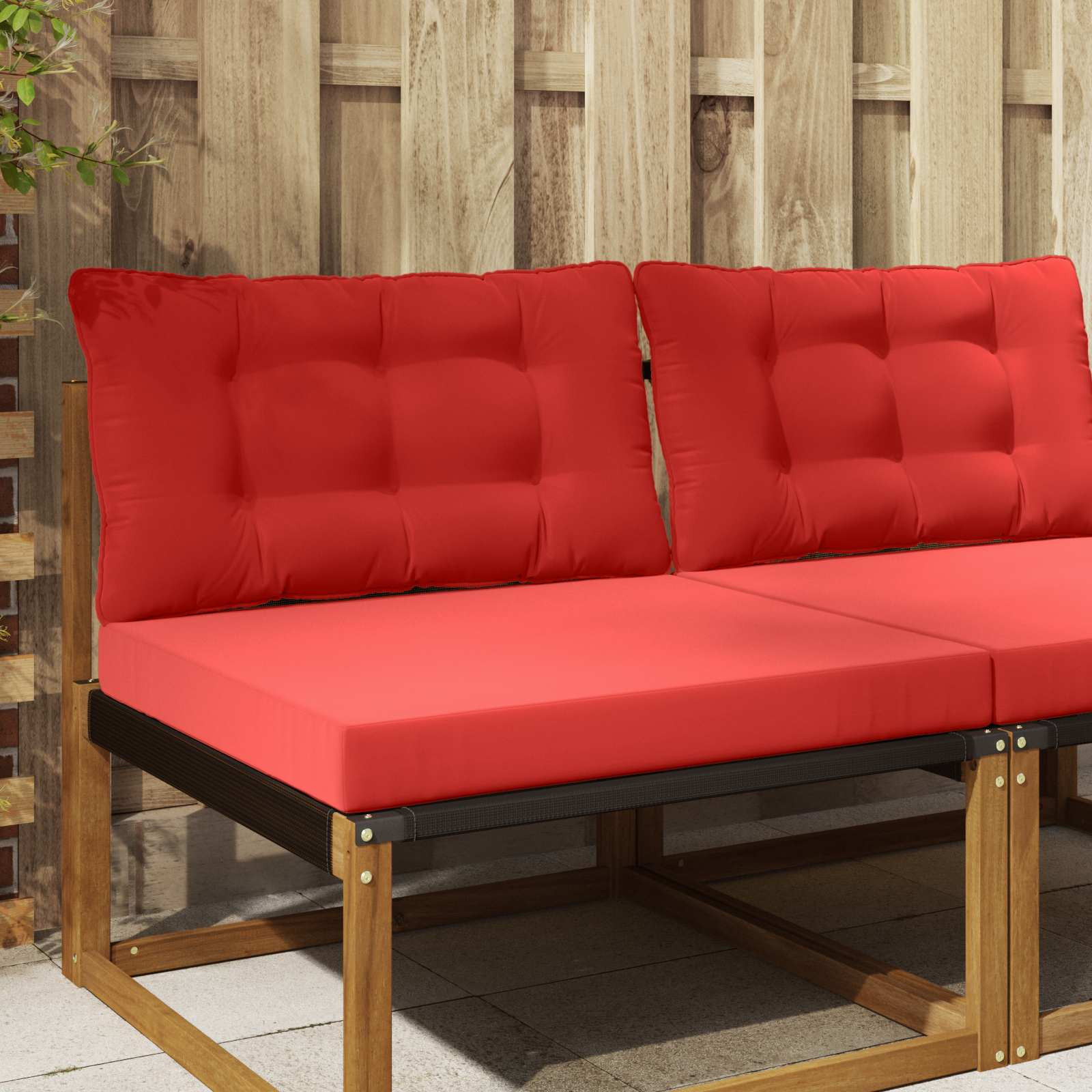 vidaXL Sofakissen für draußen Polyester Rot 80 x 68,5 x 8 cm