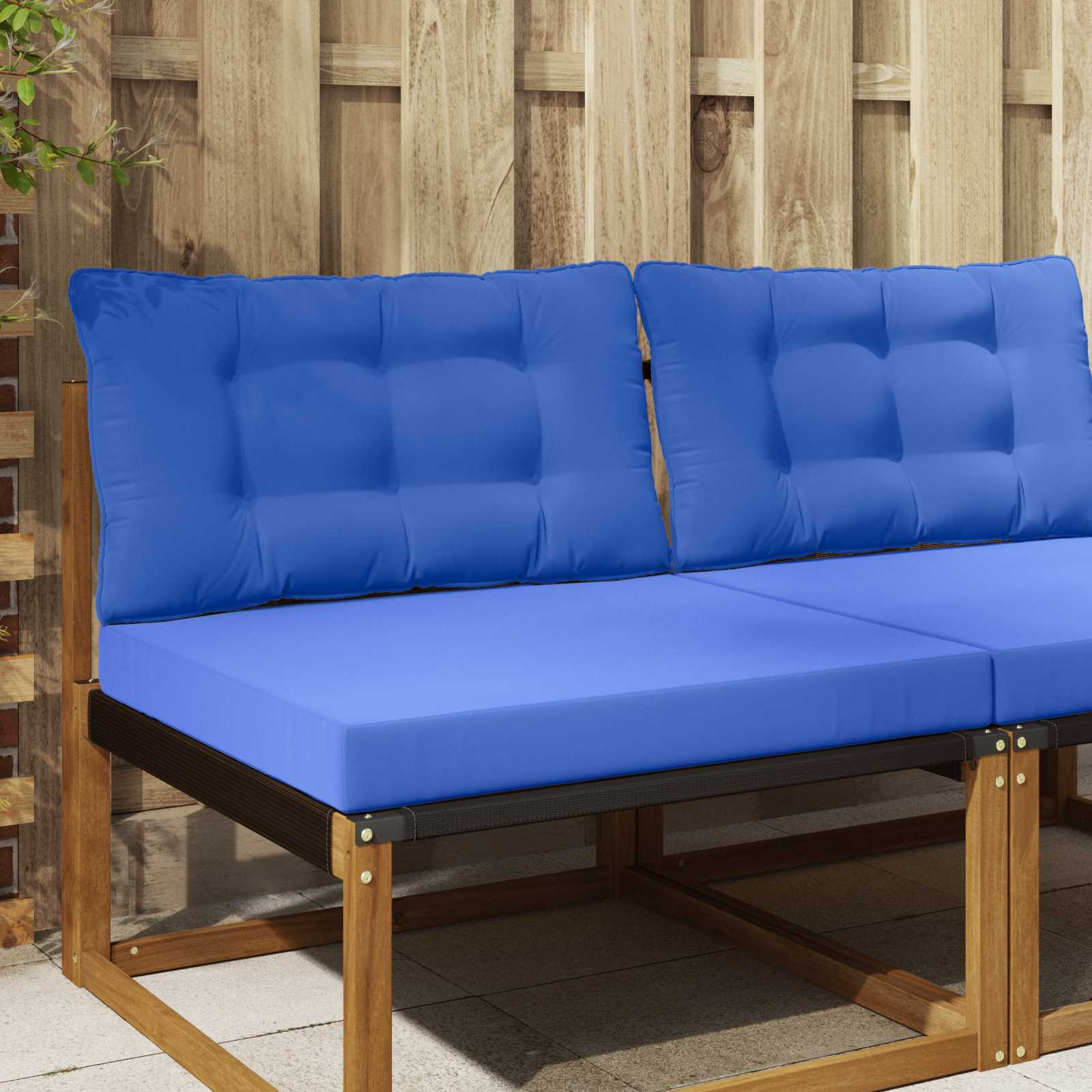 vidaXL Sofakissen für draußen Polyester Königsblau 80 x 68,5 x 8 cm
