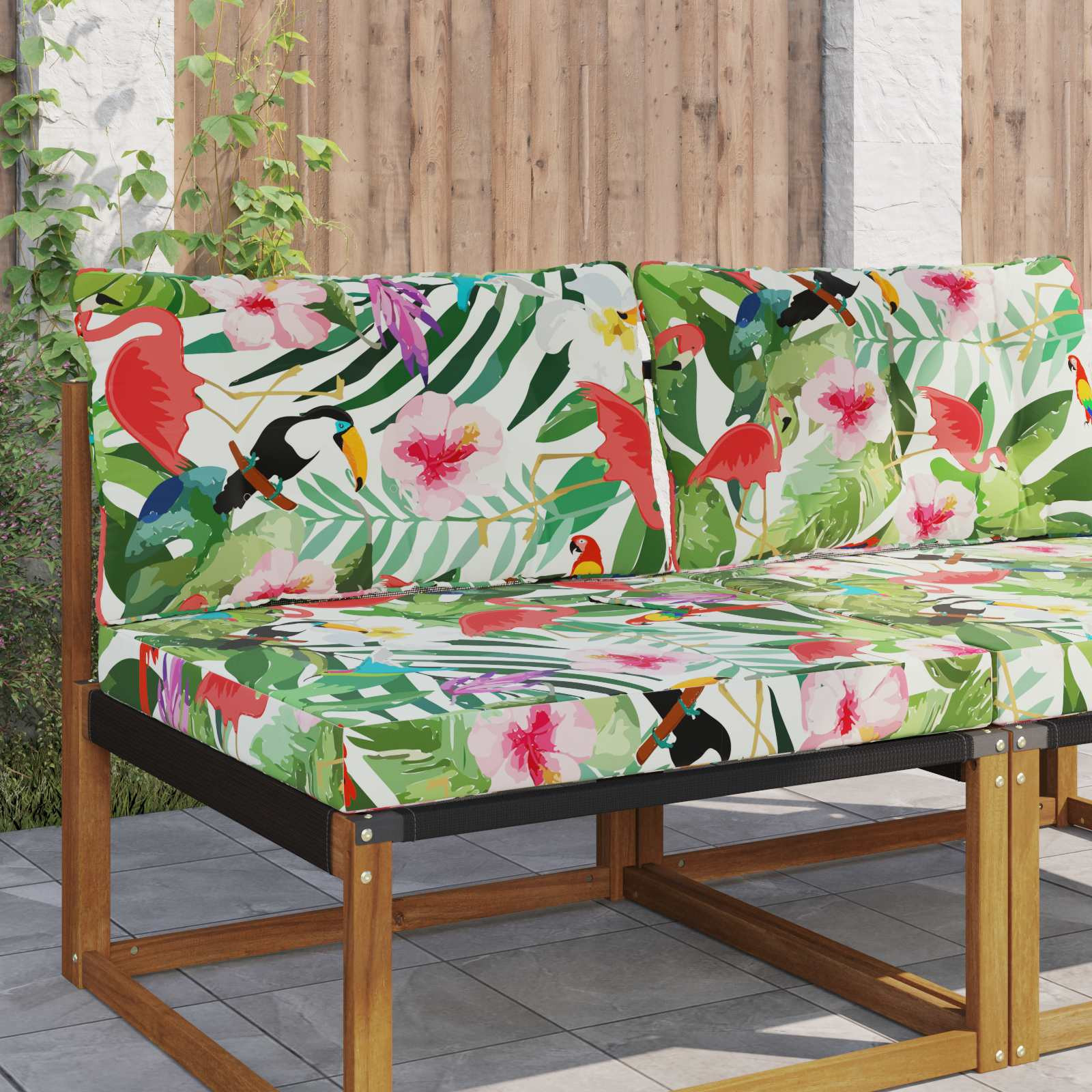 vidaXL Sofakissen für draußen Polyester Bunt 80 x 68,5 x 8 cm