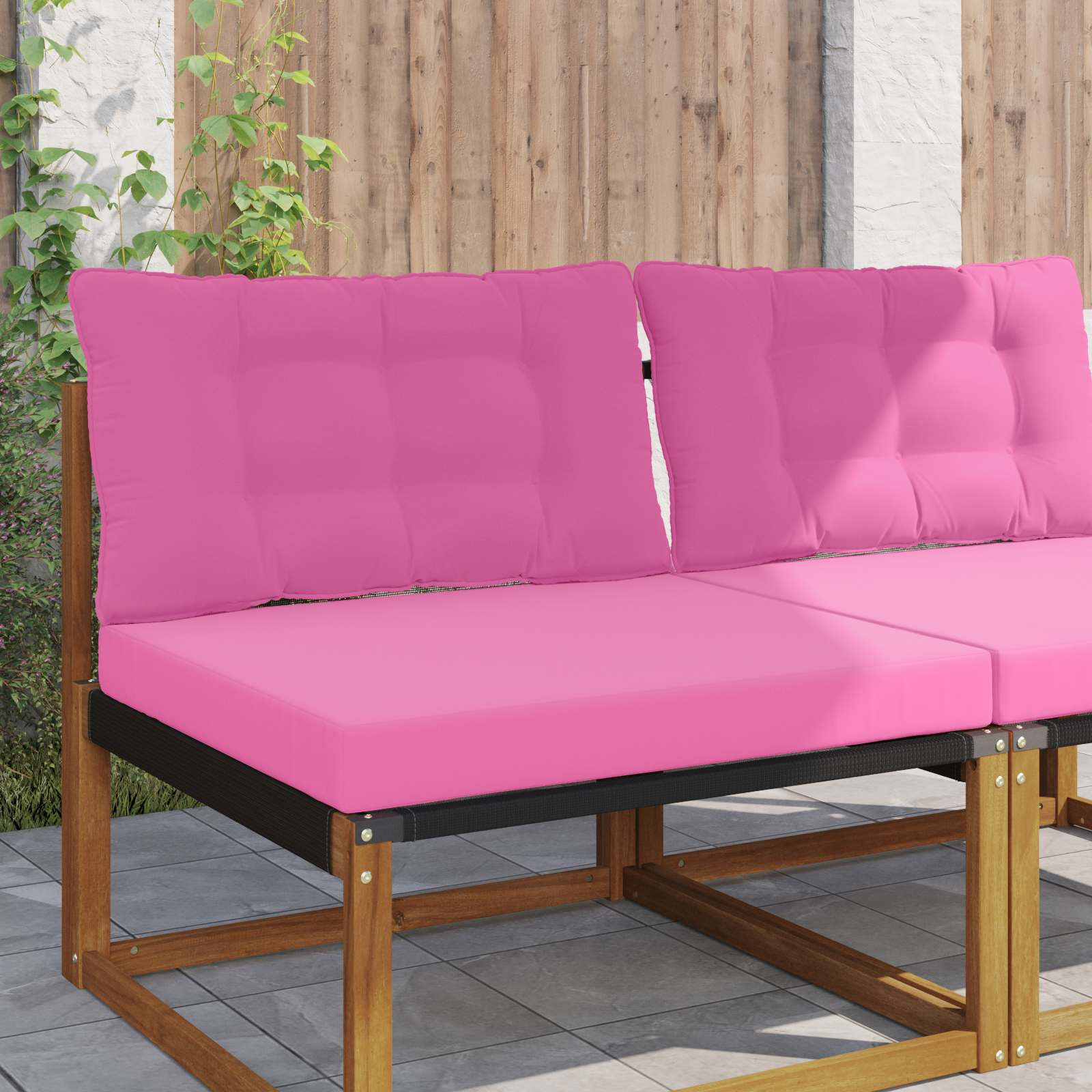 vidaXL Sofakissen für draußen Polyester Rosa 80 x 68,5 x 8 cm