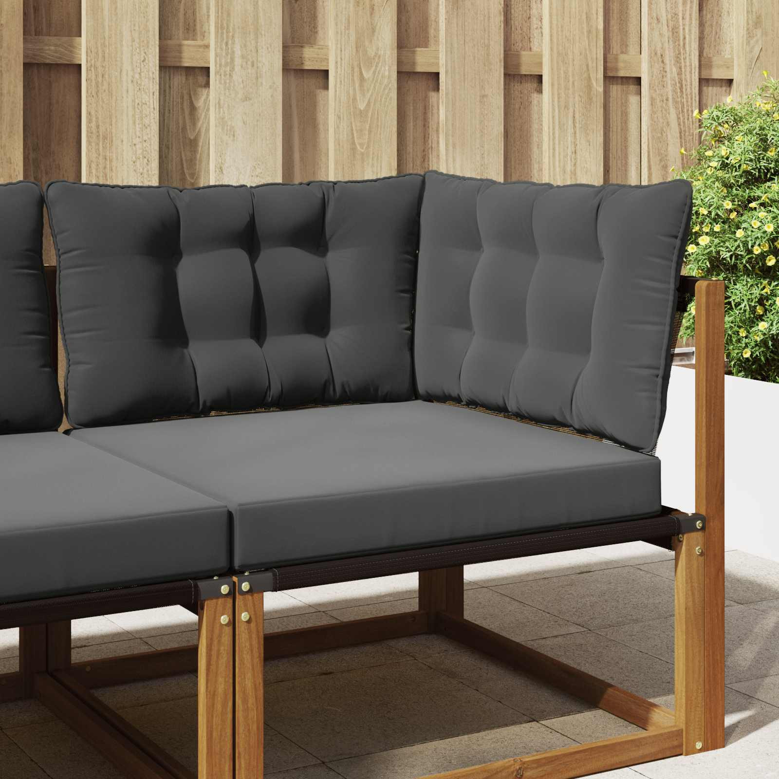 vidaXL Sofakissen für draußen Polyester Anthrazit 80 x 43 x 10 cm