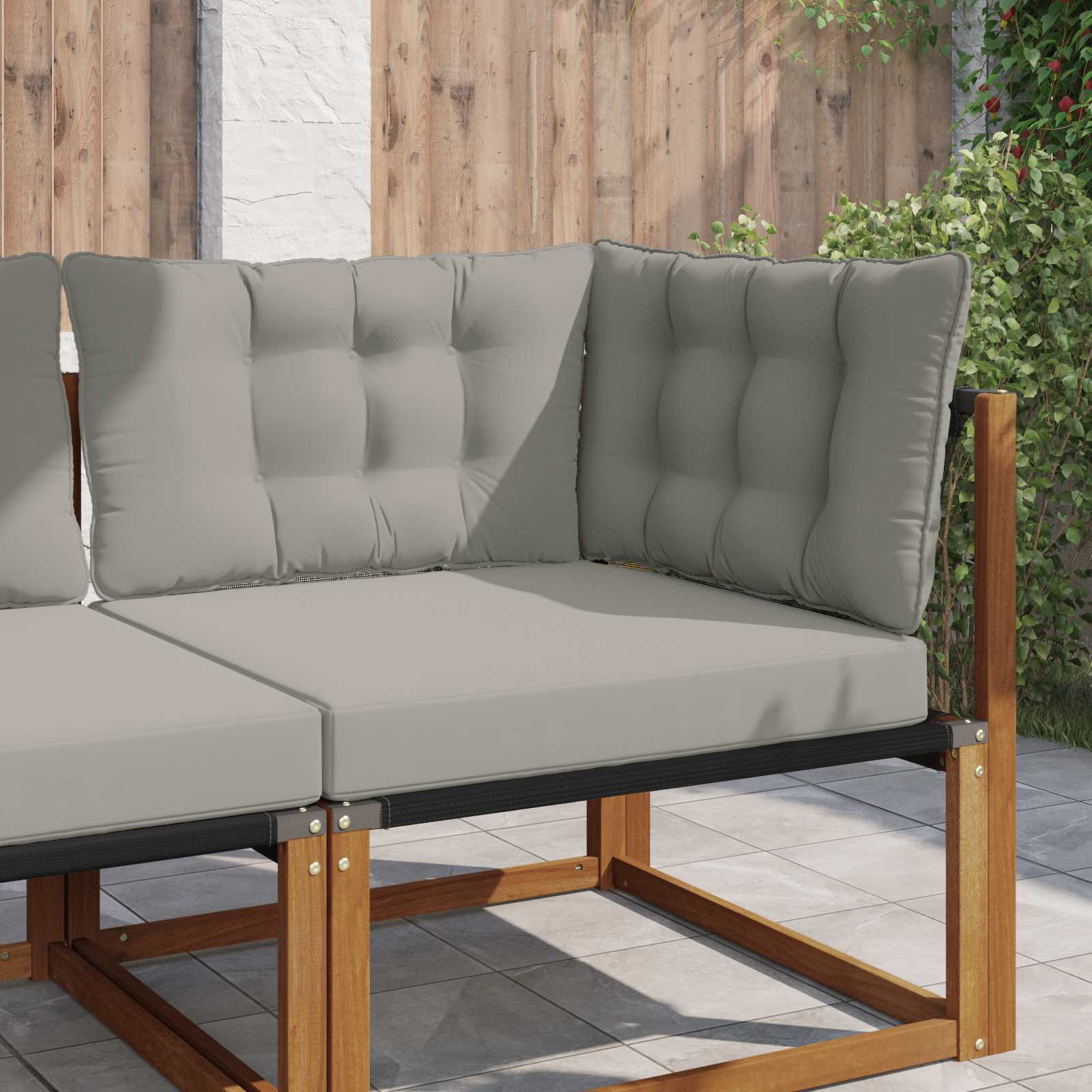 vidaXL Sofakissen für draußen Polyester Grau 80 x 43 x 10 cm