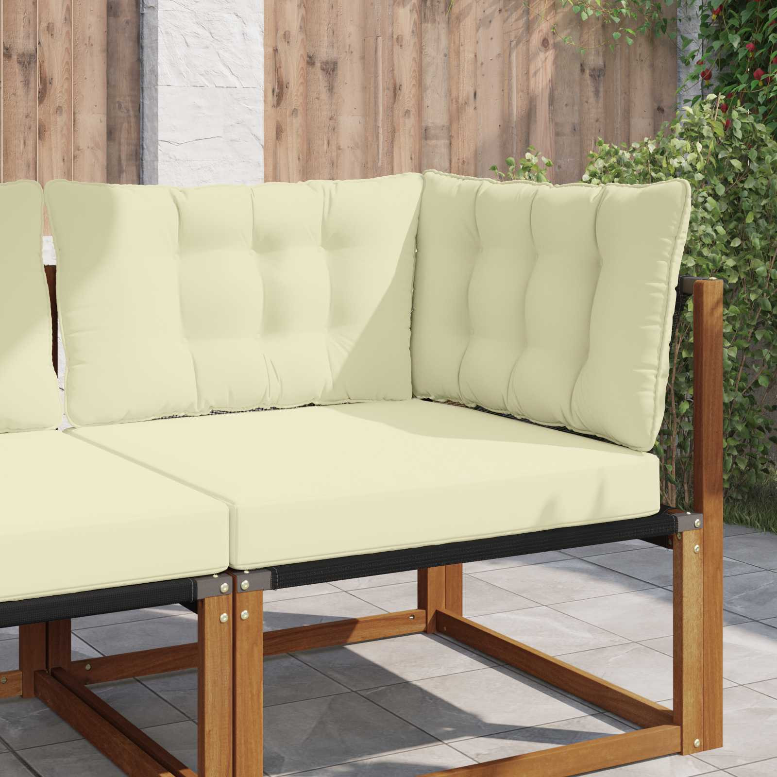 vidaXL Sofakissen für draußen Polyester Creme 80 x 43 x 10 cm