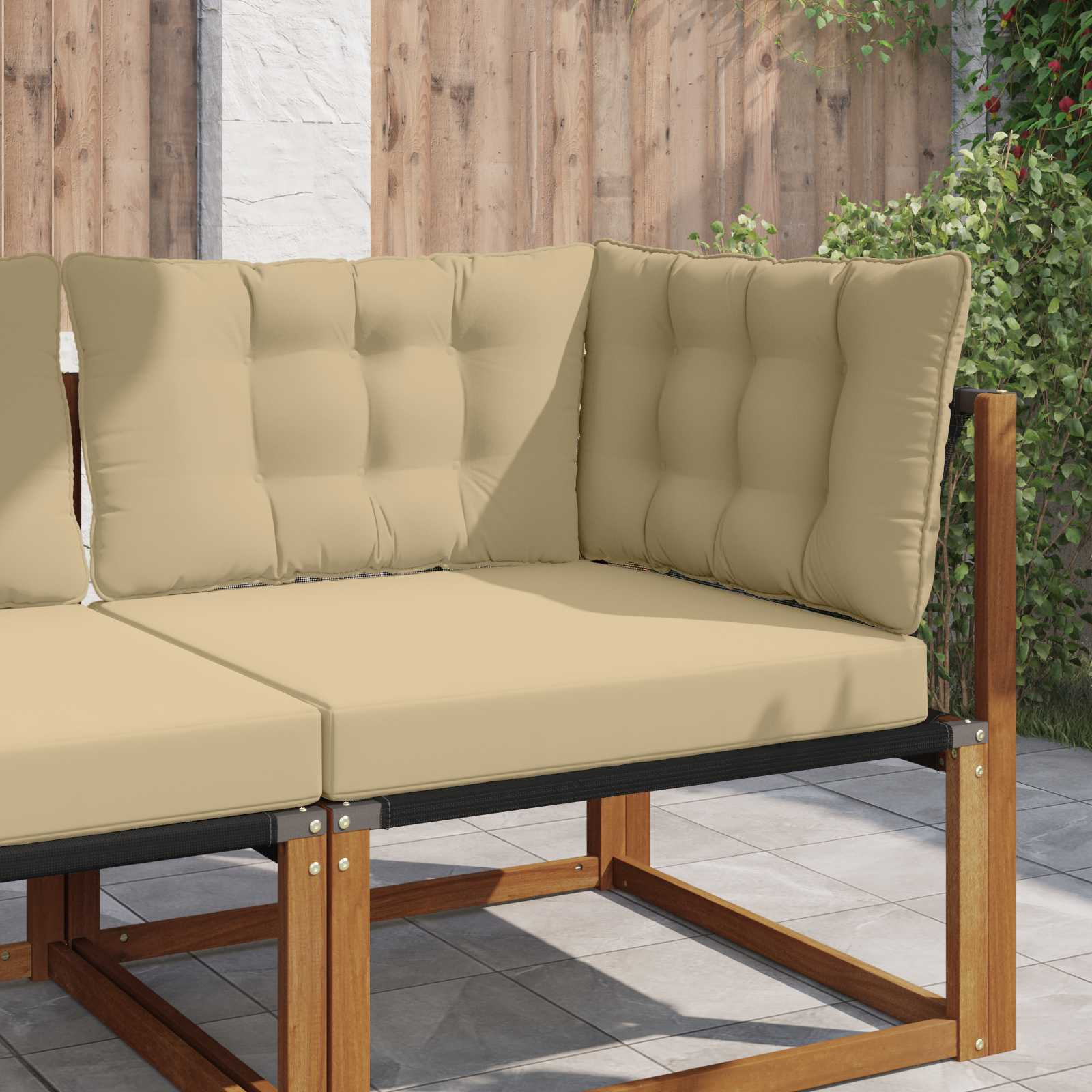 vidaXL Sofakissen für draußen Polyester Beige 80 x 43 x 10 cm