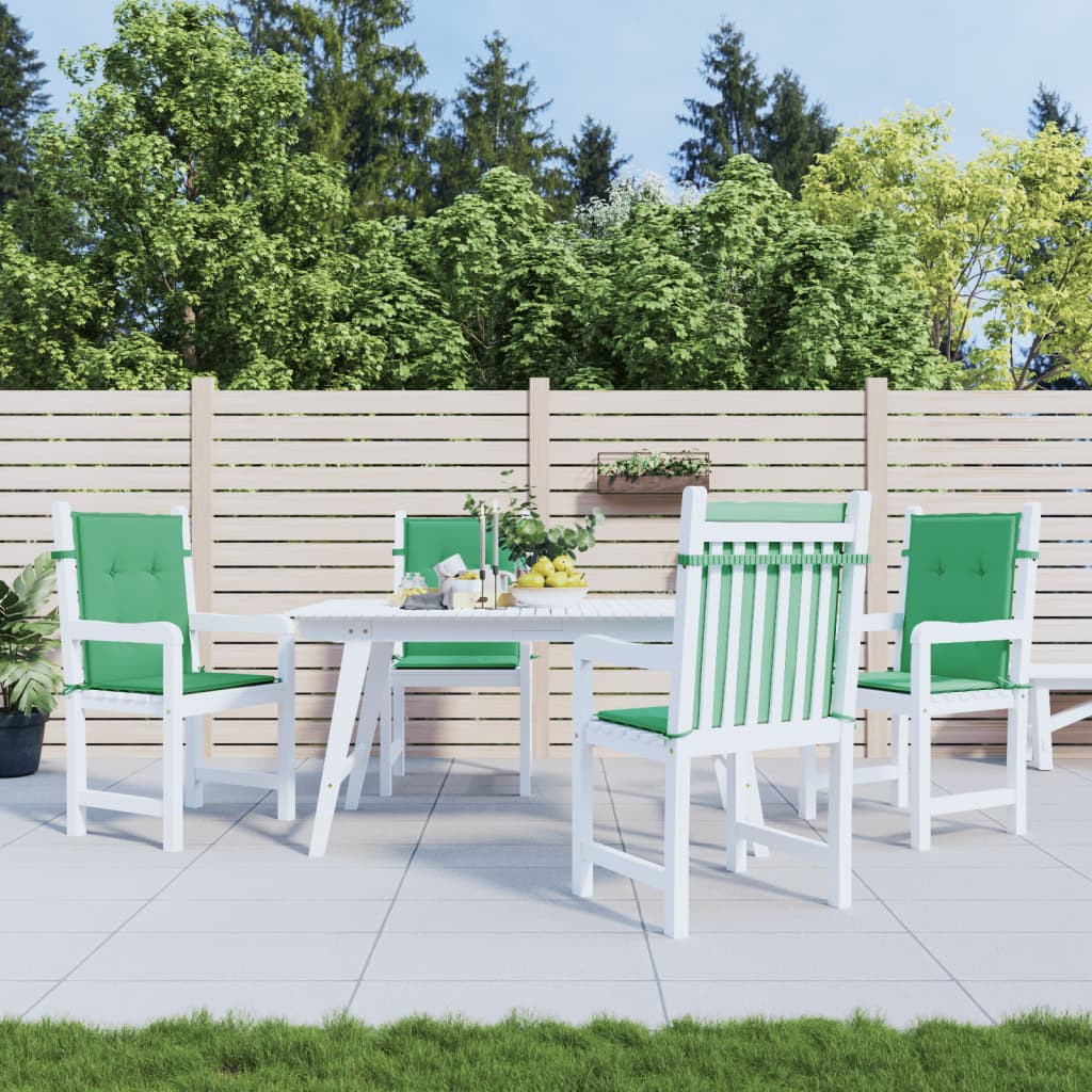 vidaXL Gartenstuhlauflagen für Niedriglehner 4 Stk. Grün 100x50x3 cm